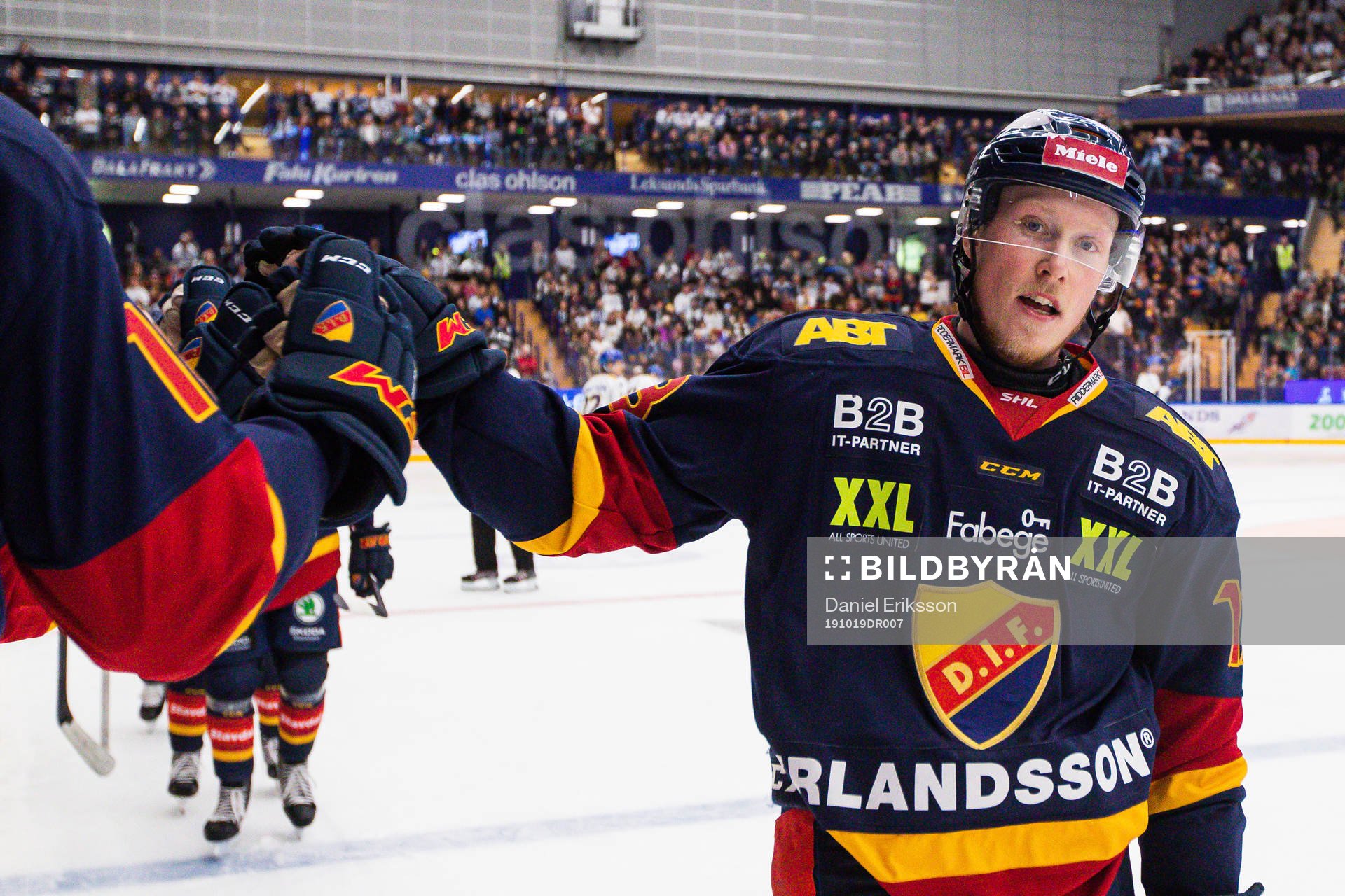 Djurgårdens Kalle Östman jublar