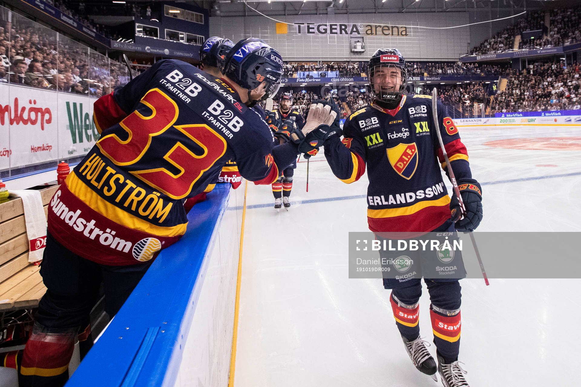 Djurgårdens Alexander Holtz jublar