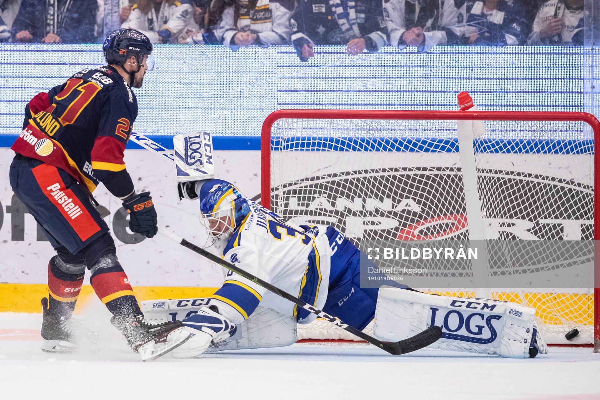 Djurgårdens Patrik Berglund gör 0-3 bakom Leksands