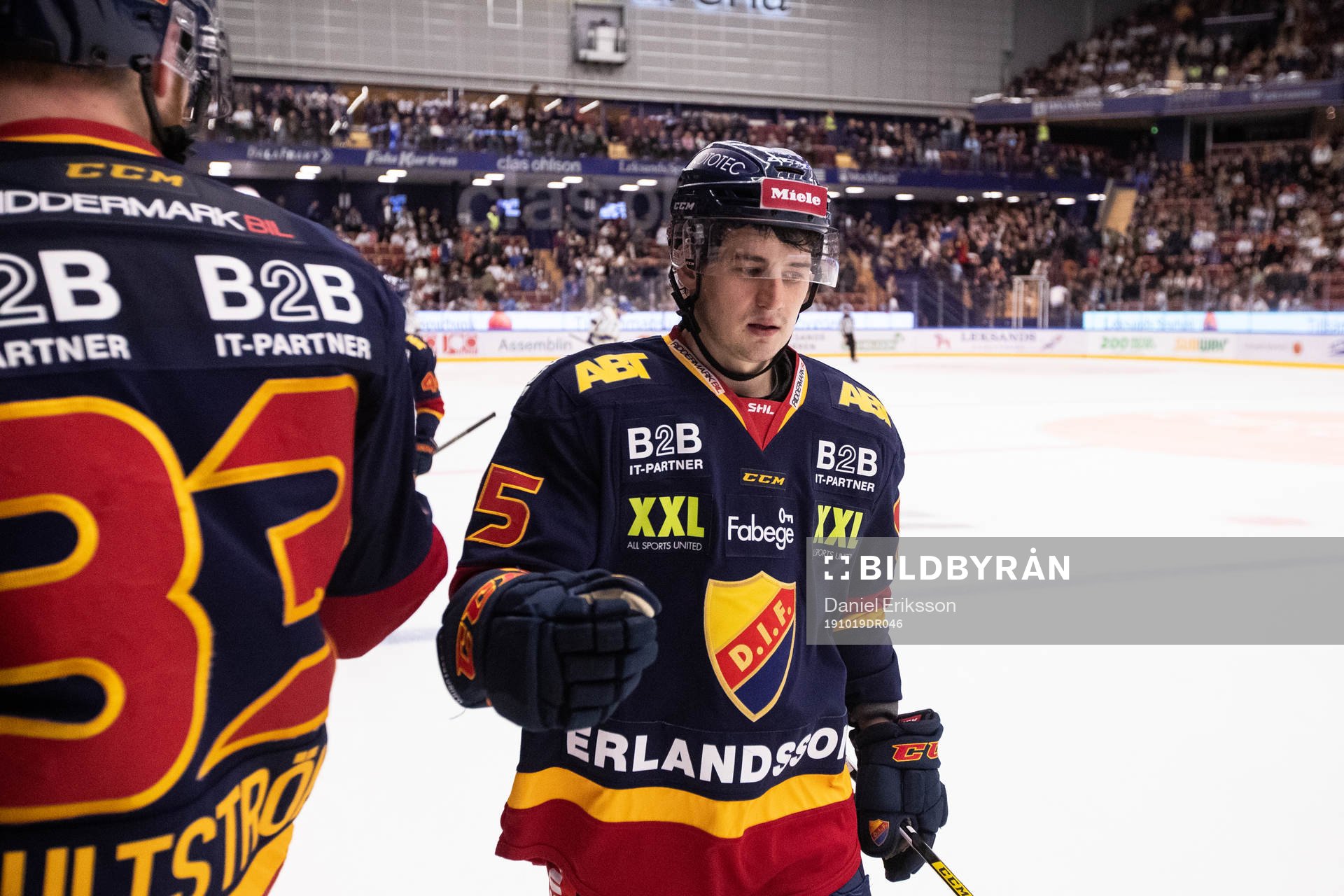 Djurgårdens Michael Haga jubel