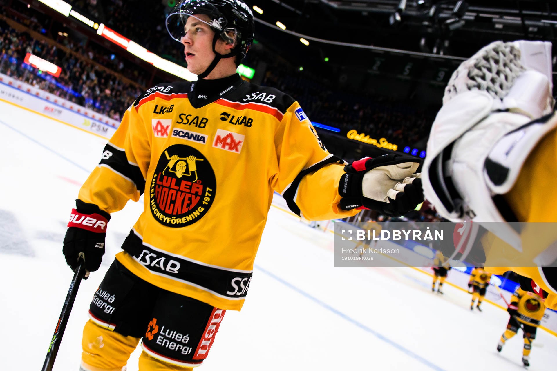 Luleås Austin Farley jublar