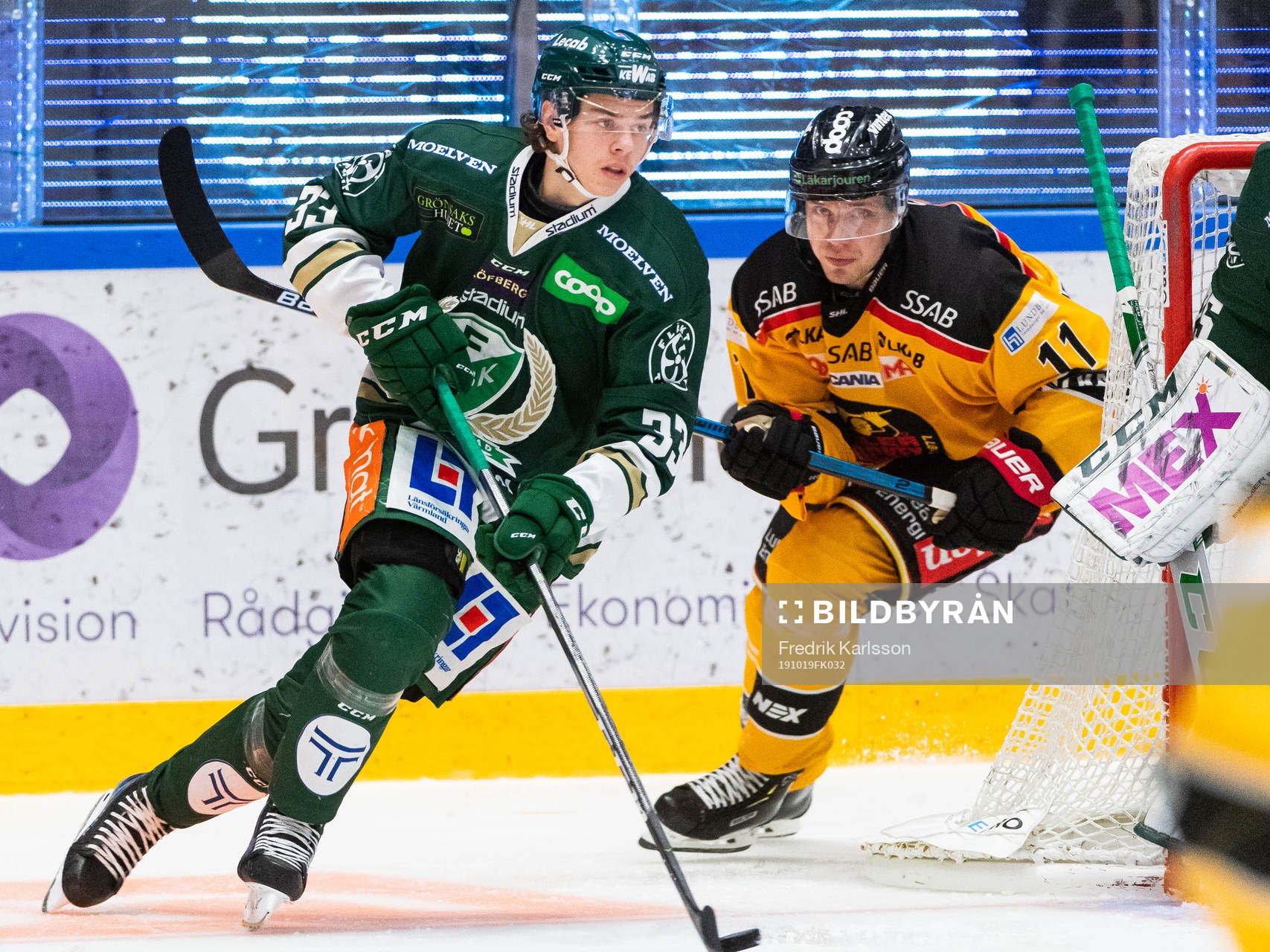 Färjestads Albert Johansson och Luleås Petter Emanuelsson