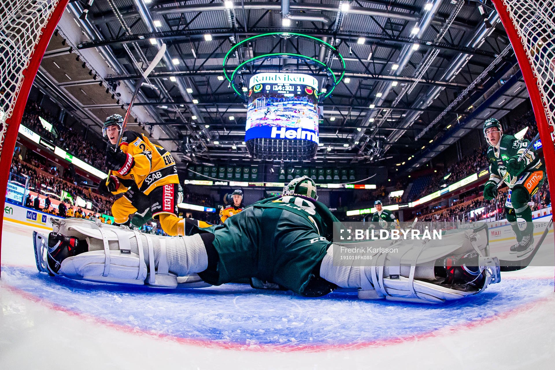 Luleås Victor Edström och Färjestads Sebastian Erixon