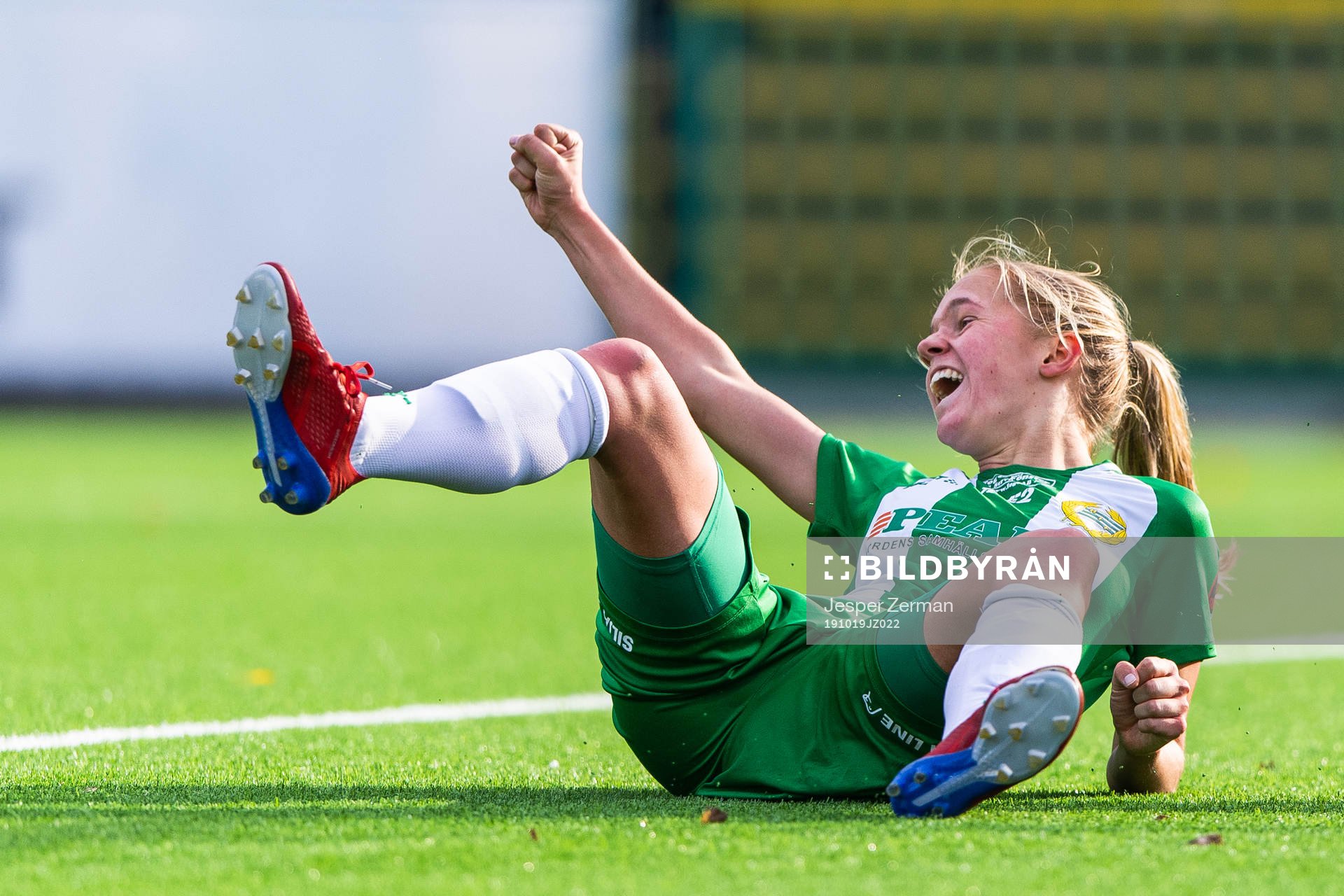 Hammarbys Hanna Lundkvist jublar