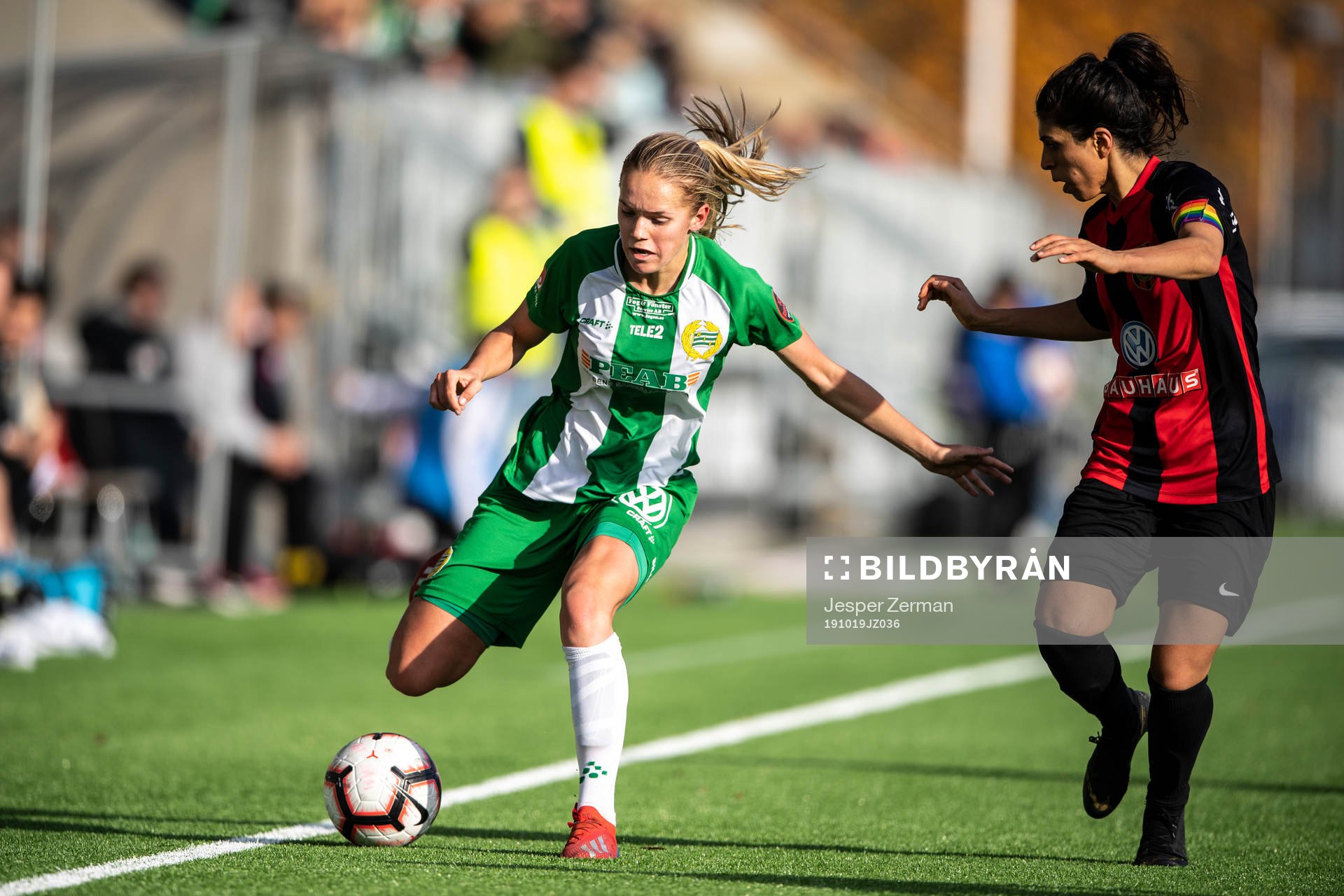 Hammarbys Hanna Lundkvist och Brommapojkarnas  Aisha Faiqi