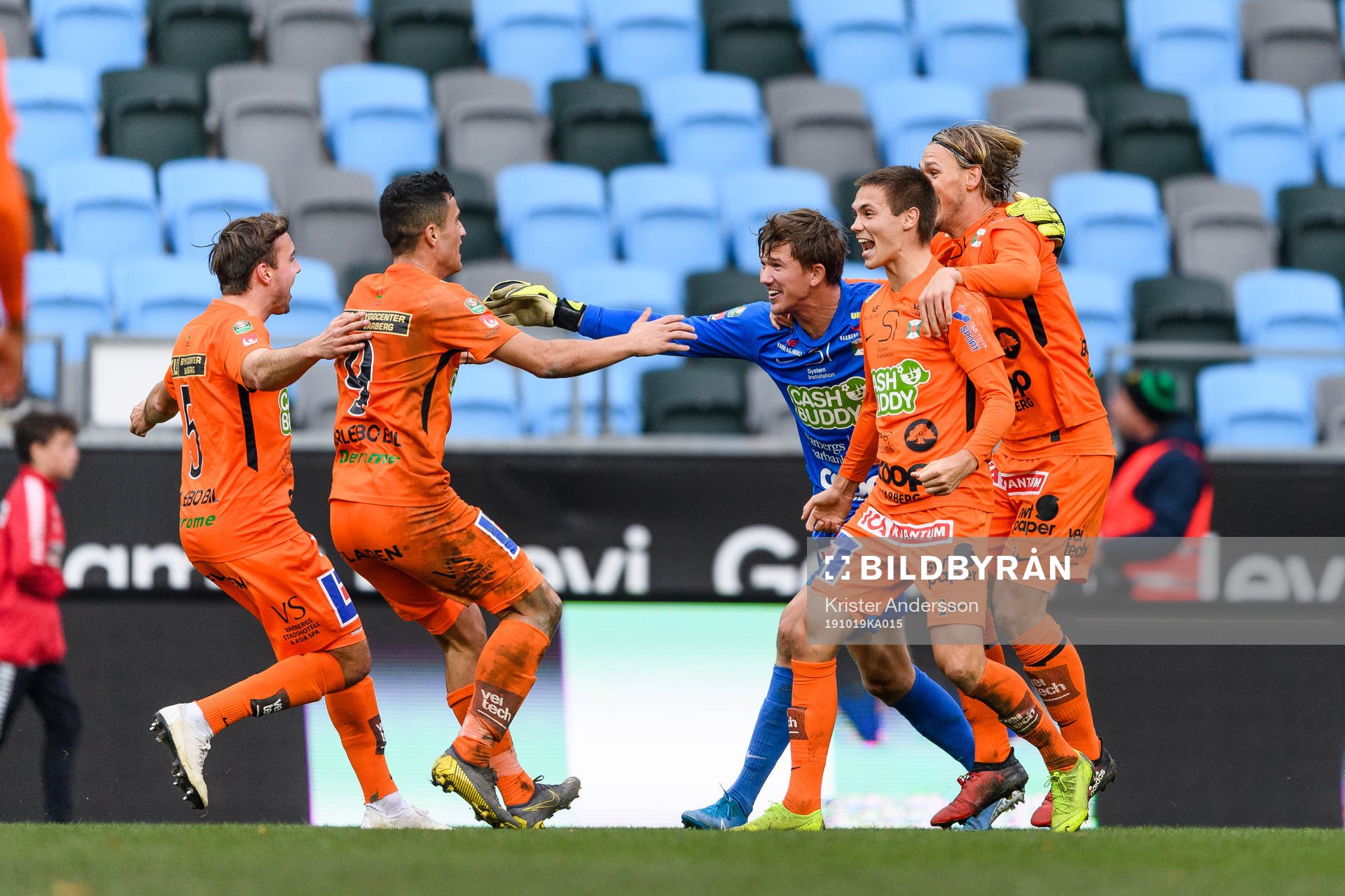 Varbergs spelare jublar