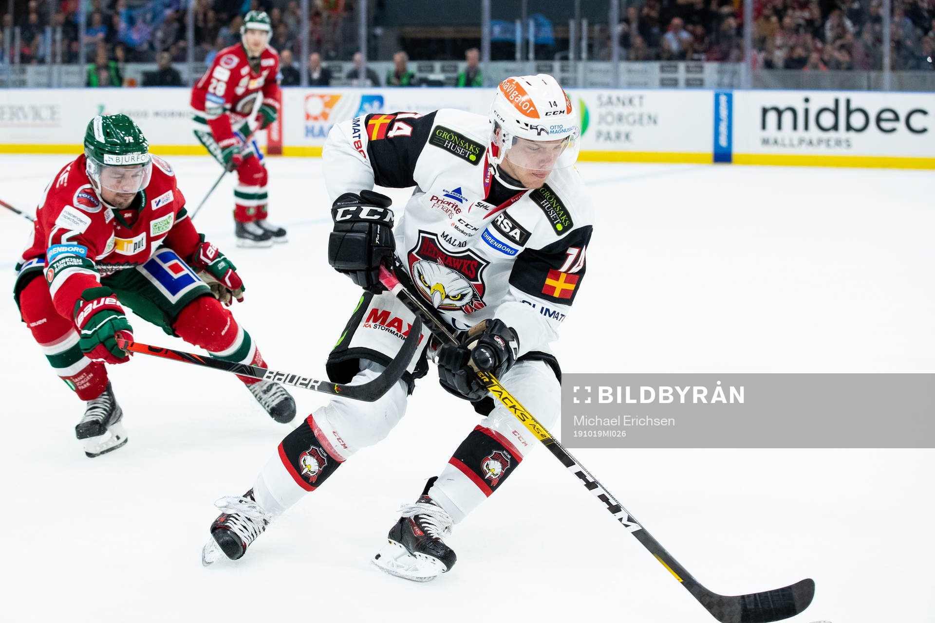 Frölundas Patrik Carlsson och Malmö Redhawks Carl-Johan