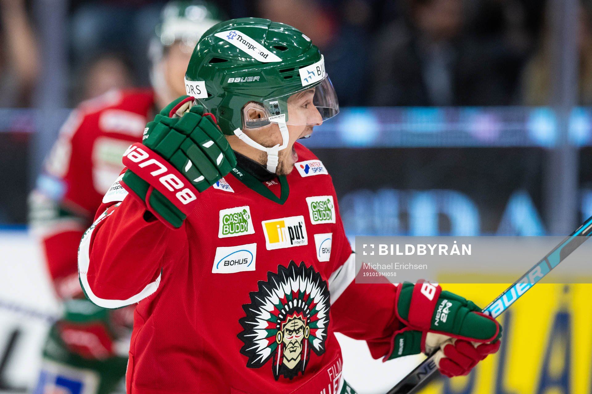 Frölundas Rhett Rakhshani jublar