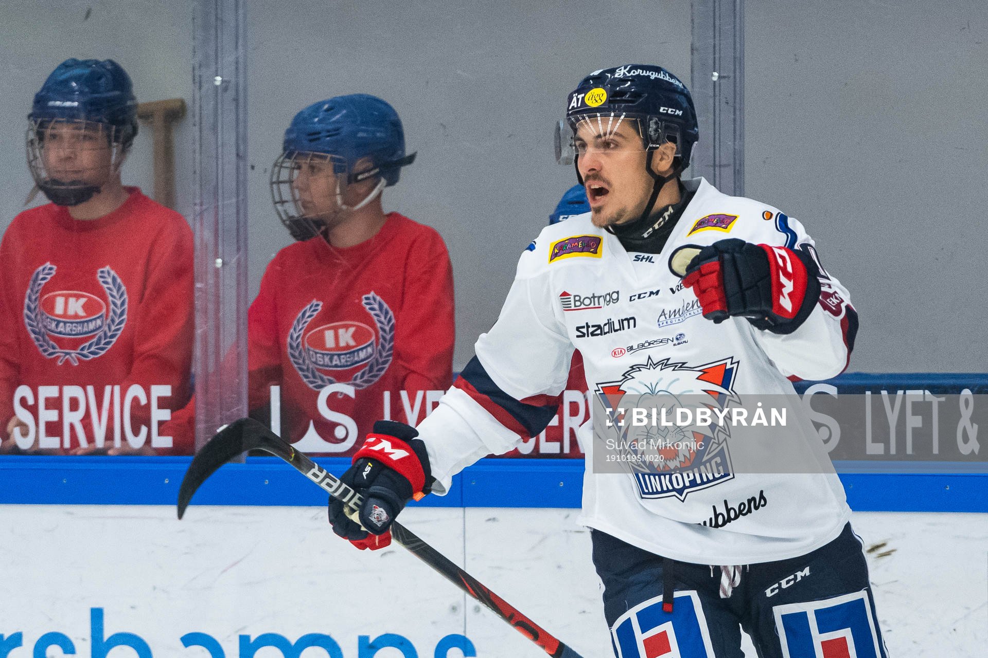 Linköpings Adam Lelewka jublar