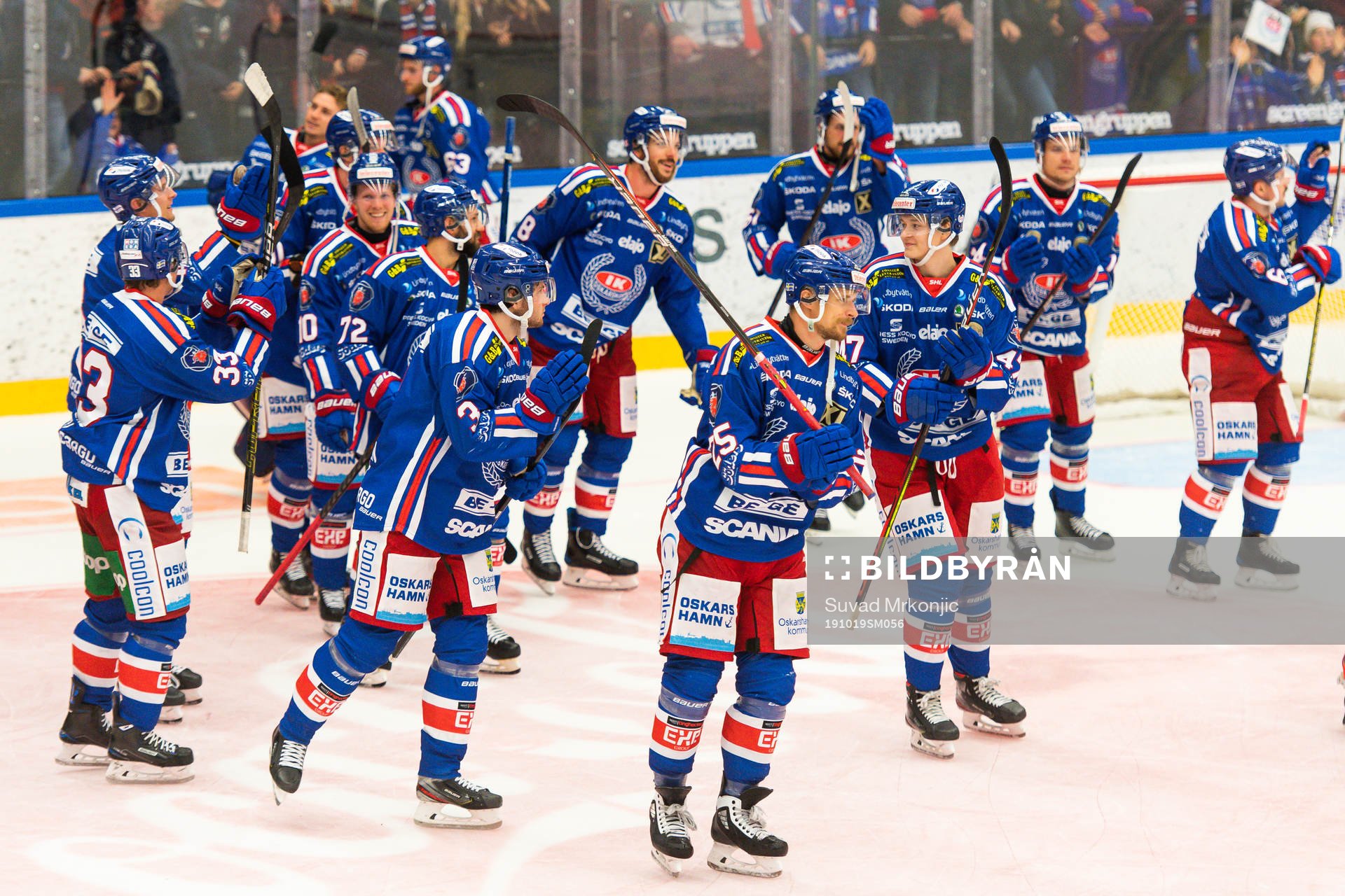 Oskarshamns spelare jublar