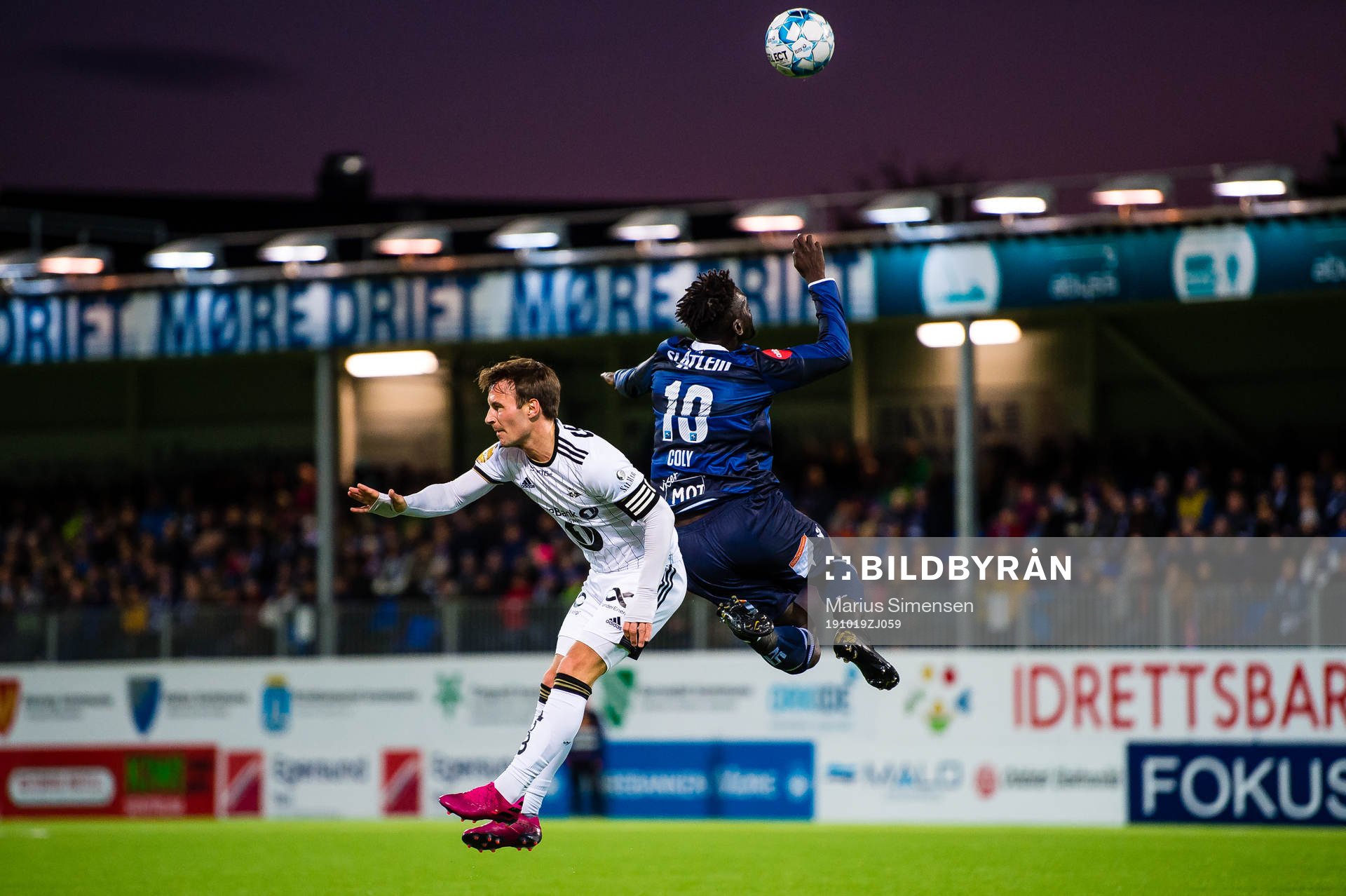 Mike Lindemann Jensen of Rosenborg and Aliou Coly of