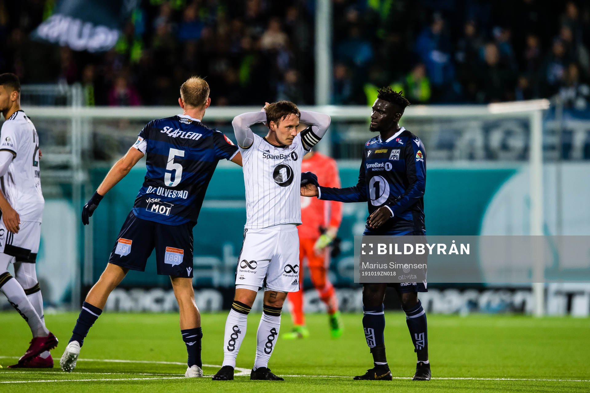 Mike Lindemann Jensen of Rosenborg looks dejected