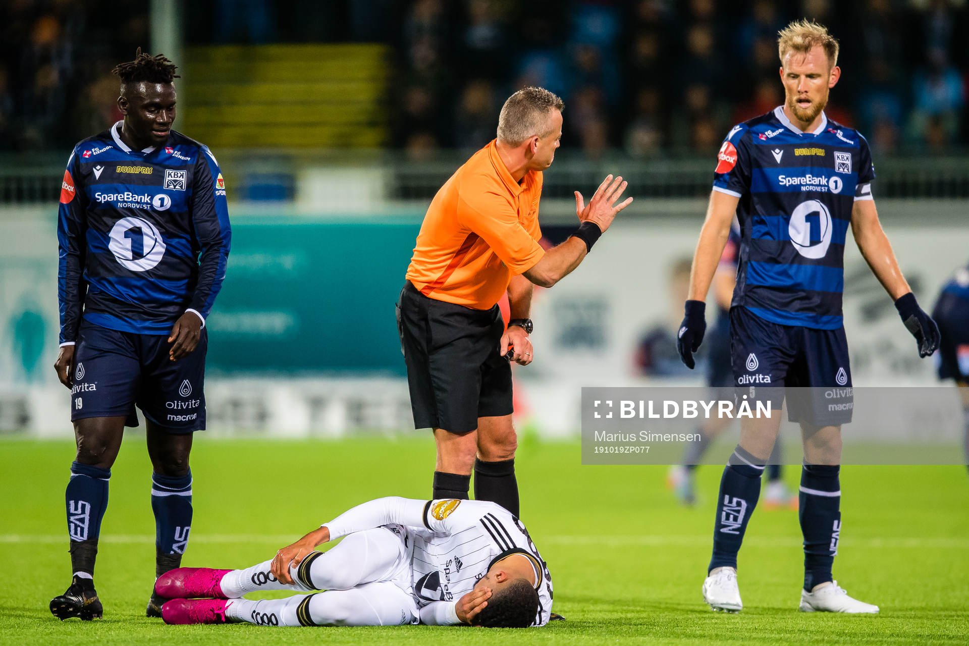 Aliou Coly of Kristiansund, Bjørn Maars Johnsen of