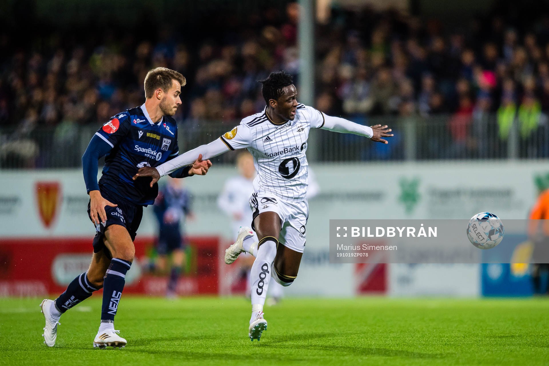 Christoffer Aasbak of Kristiansund and Babajide David