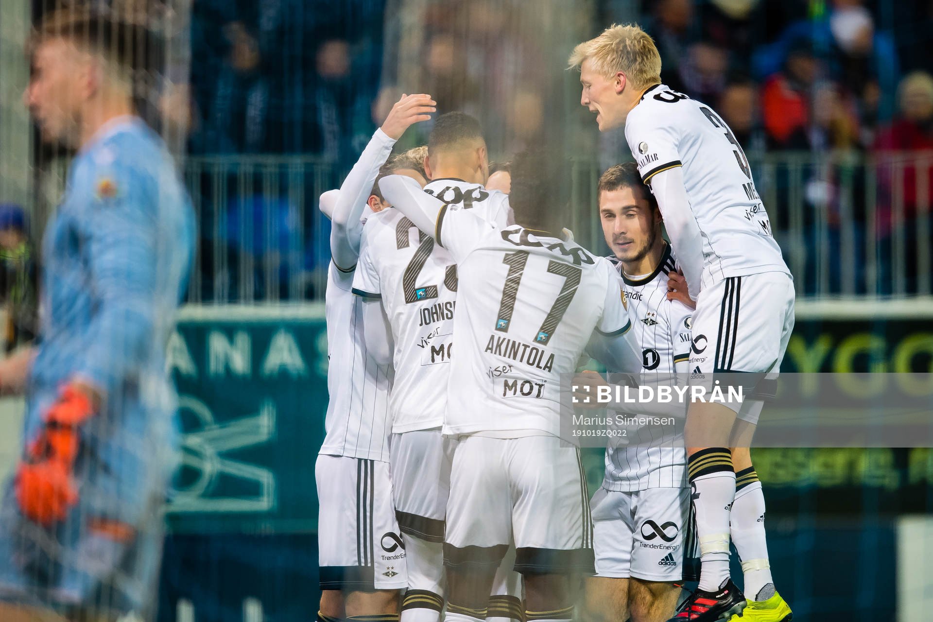 Bjørn Maars Johnsen of Rosenborg celebrates
