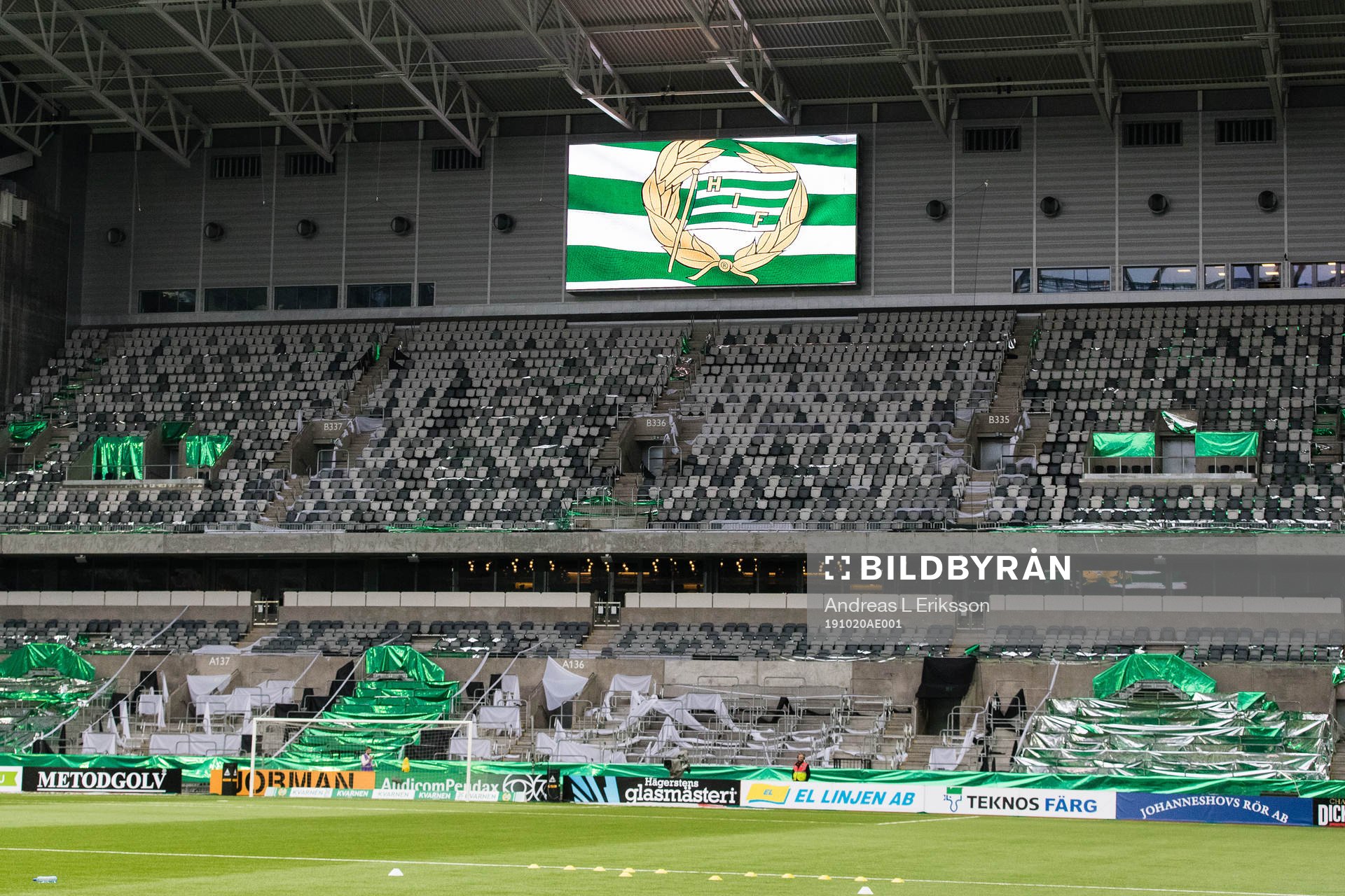 Generell vy över norra läktaren på Tele2 Arena