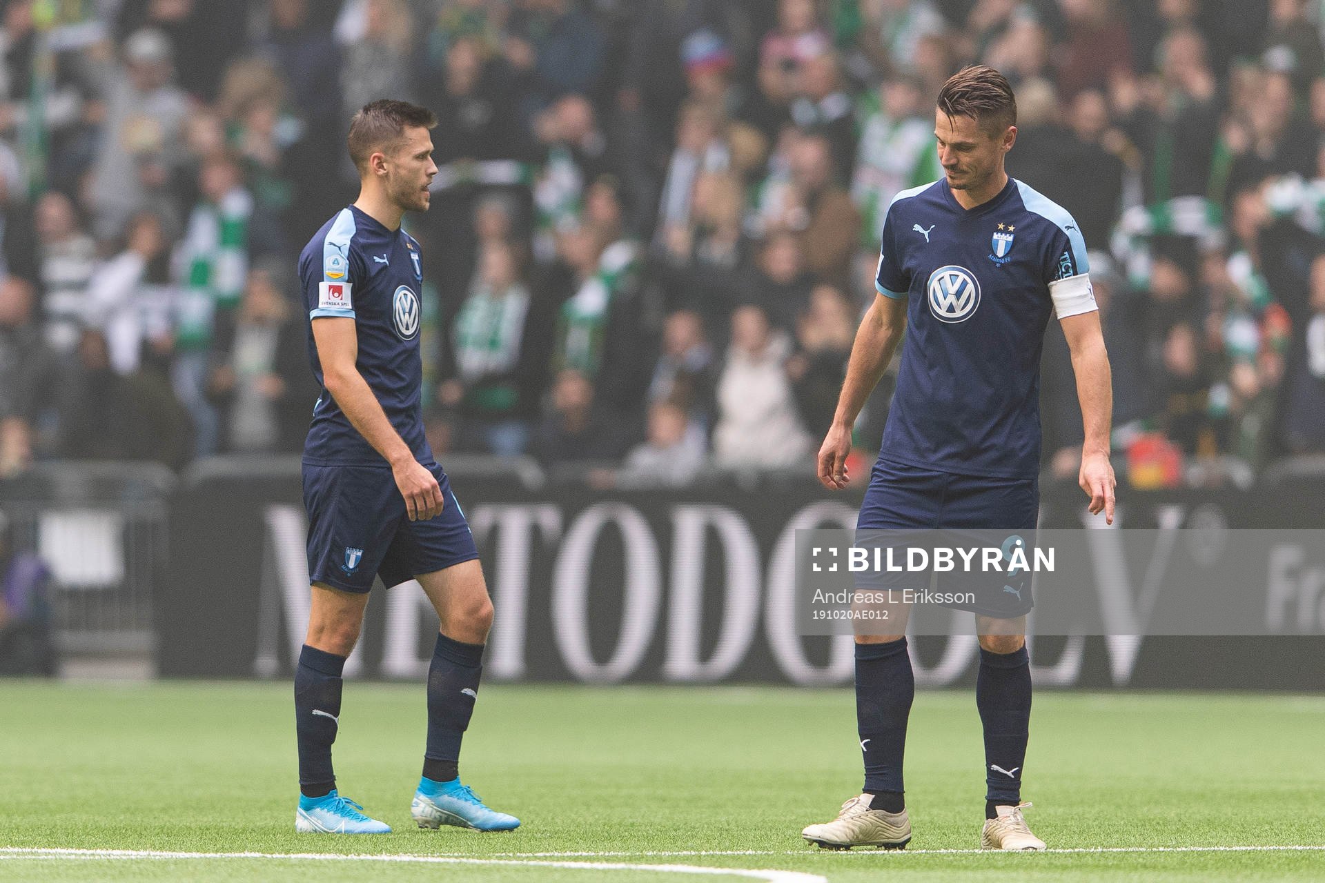 Malmö FFs Arnór Traustason och Markus Rosenberg deppar