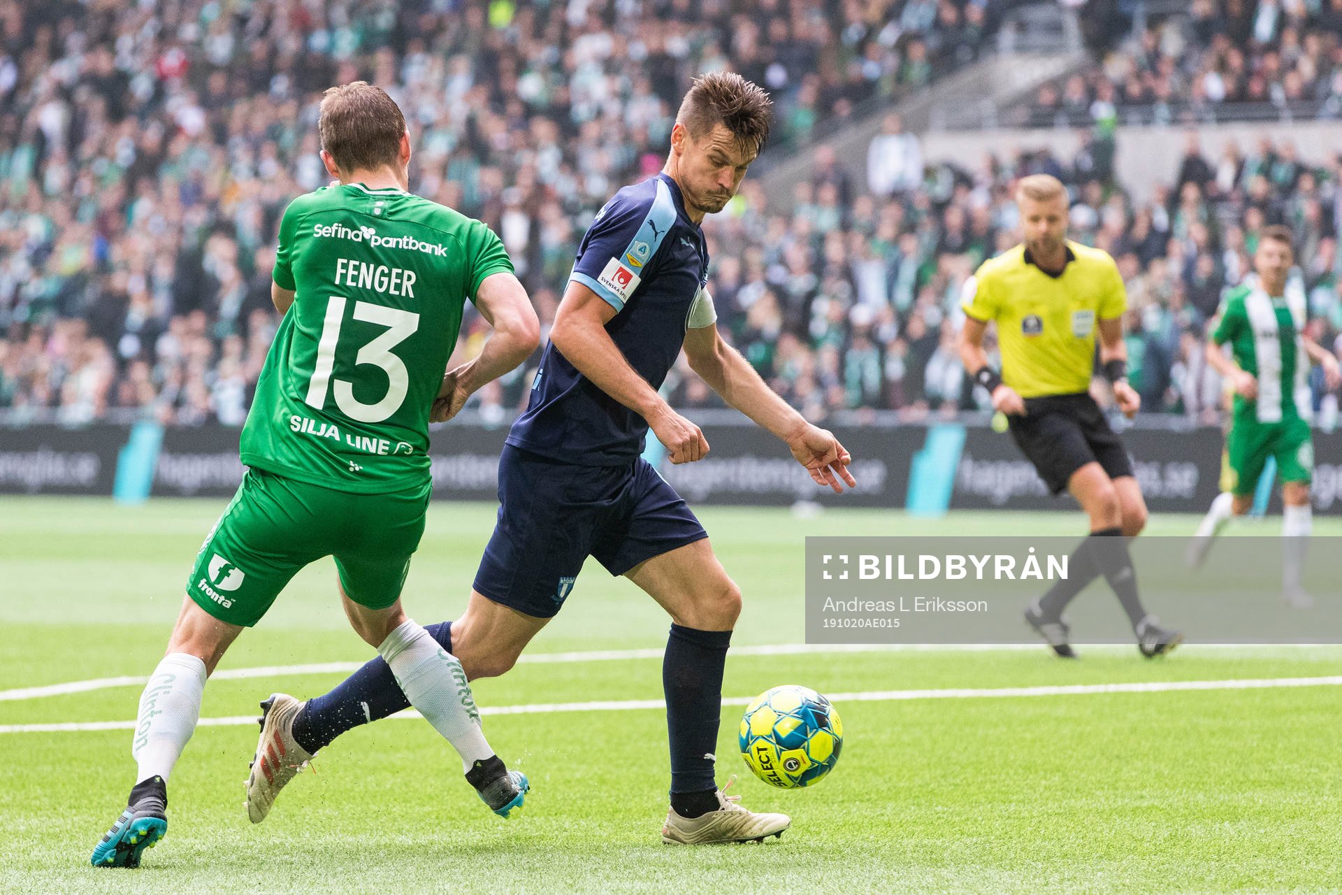 Hammarbys Mads Fenger Nielsen och Malmö FFs Markus