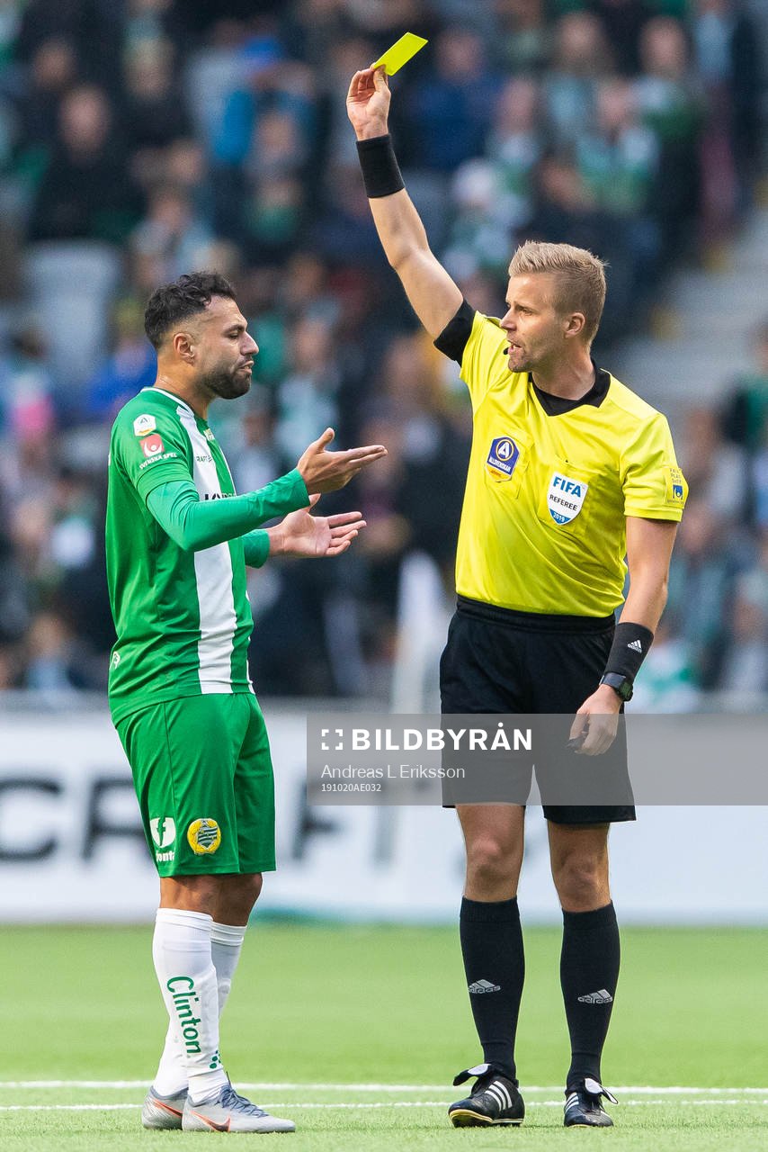 Hammarbys Imad Khalili varnas av domare Glenn Nyberg