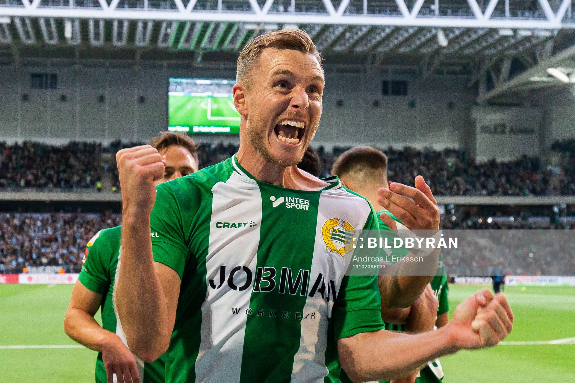 Hammarbys Richard Magyar jublar