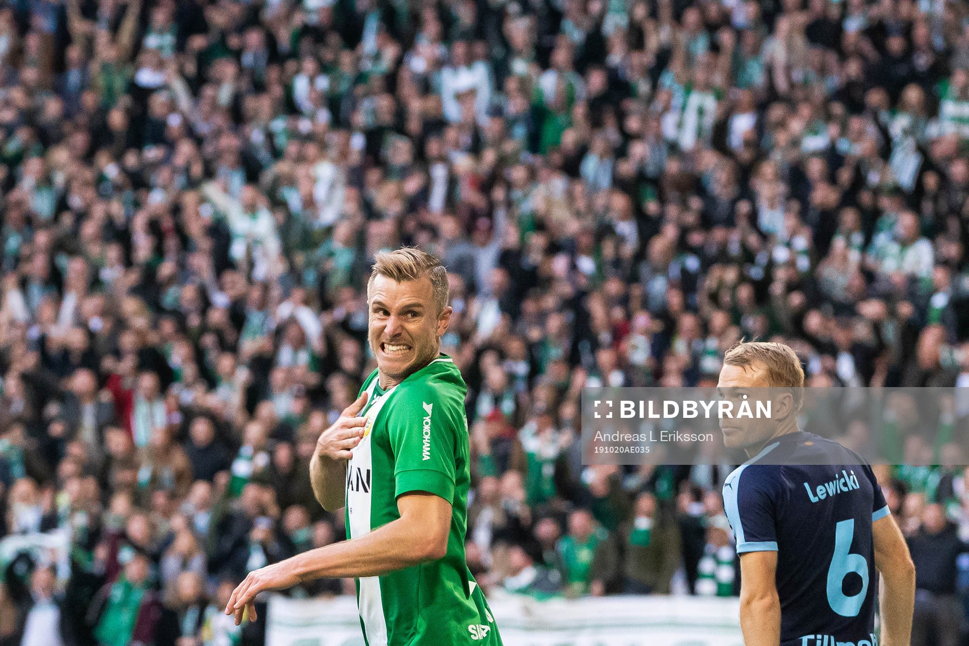 Hammarbys Richard Magyar jublar