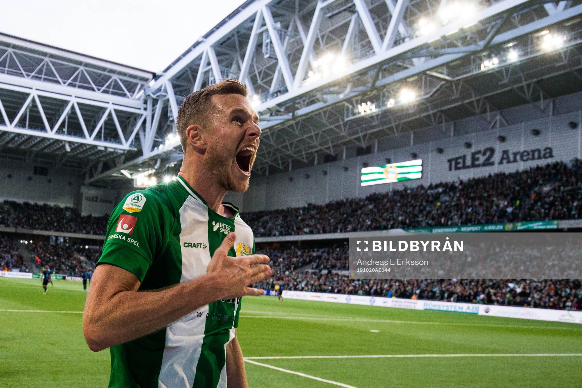 Hammarbys Richard Magyar jublar