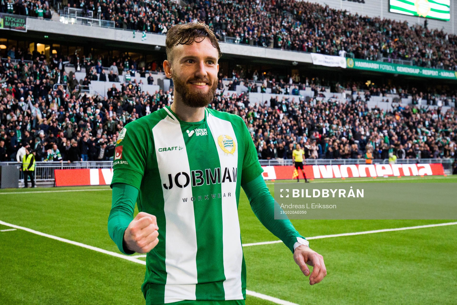Hammarbys Simon Sandberg jublar
