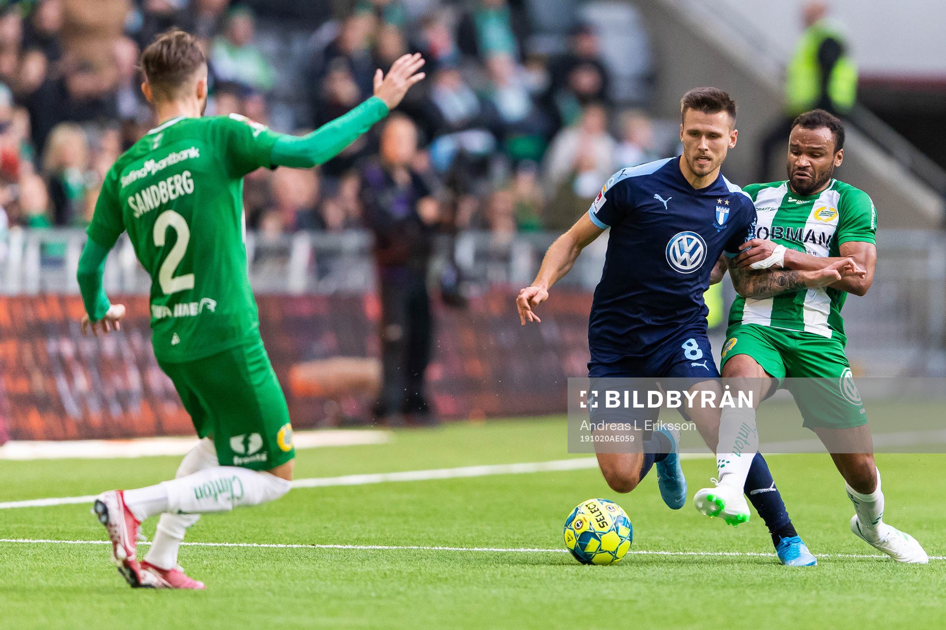 Malmö FFs Arnór Traustason och Hammarbys Serge-Junior