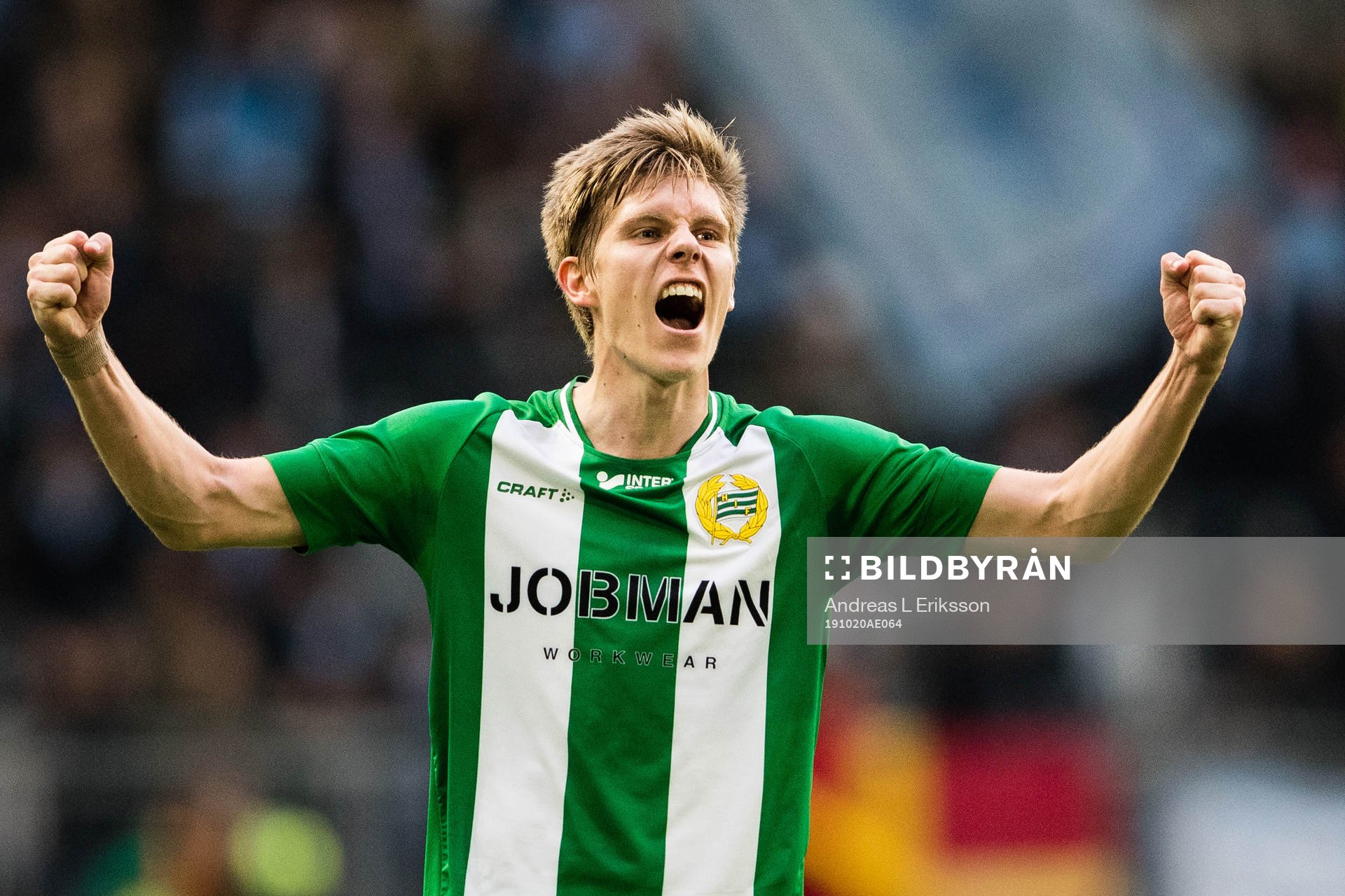 Hammarbys Aron Johannsson jublar