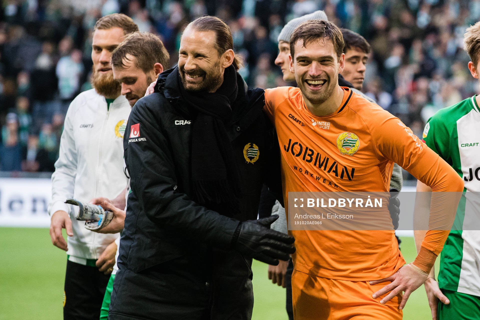 Hammarbys målvakt Johan Wiland och målvakt Davor Blazevic