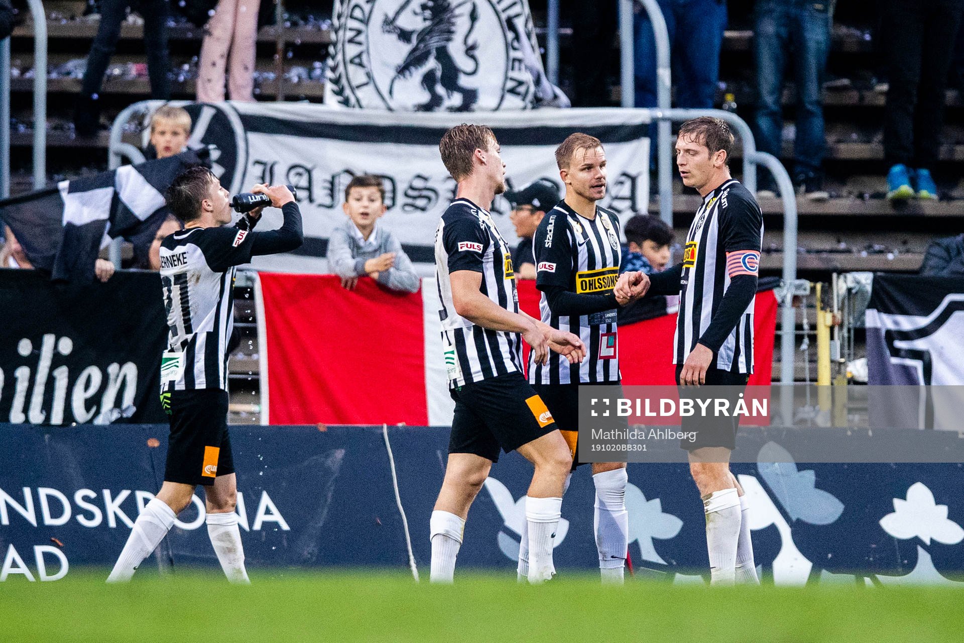 Landskronas spelare jublar