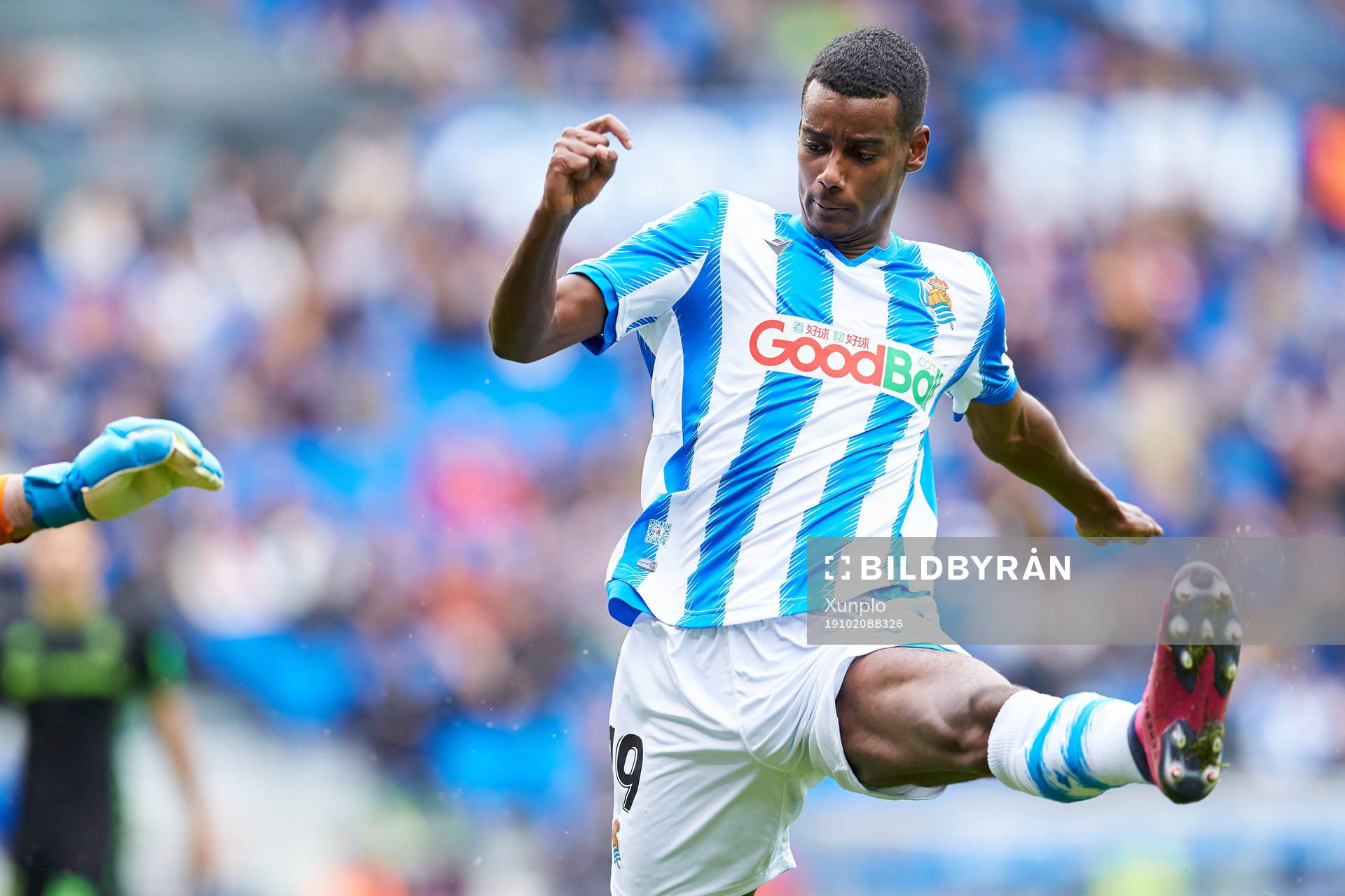 Alexander Isak during the La Liga match between Real Sociedad and Real Betis Balompie on October 20, 2019 in San Sebastian, Spain. 
