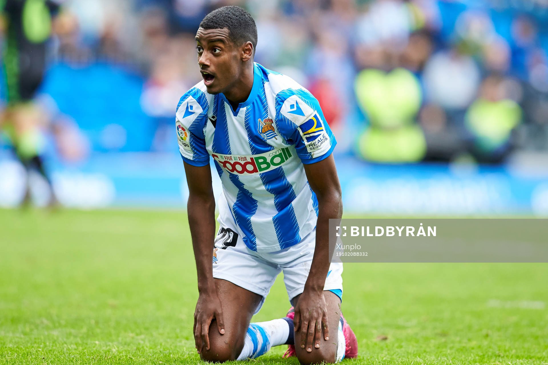 Alexander Isak during the La Liga match between Real Sociedad and Real Betis Balompie on October 20, 2019 in San Sebastian, Spain. 