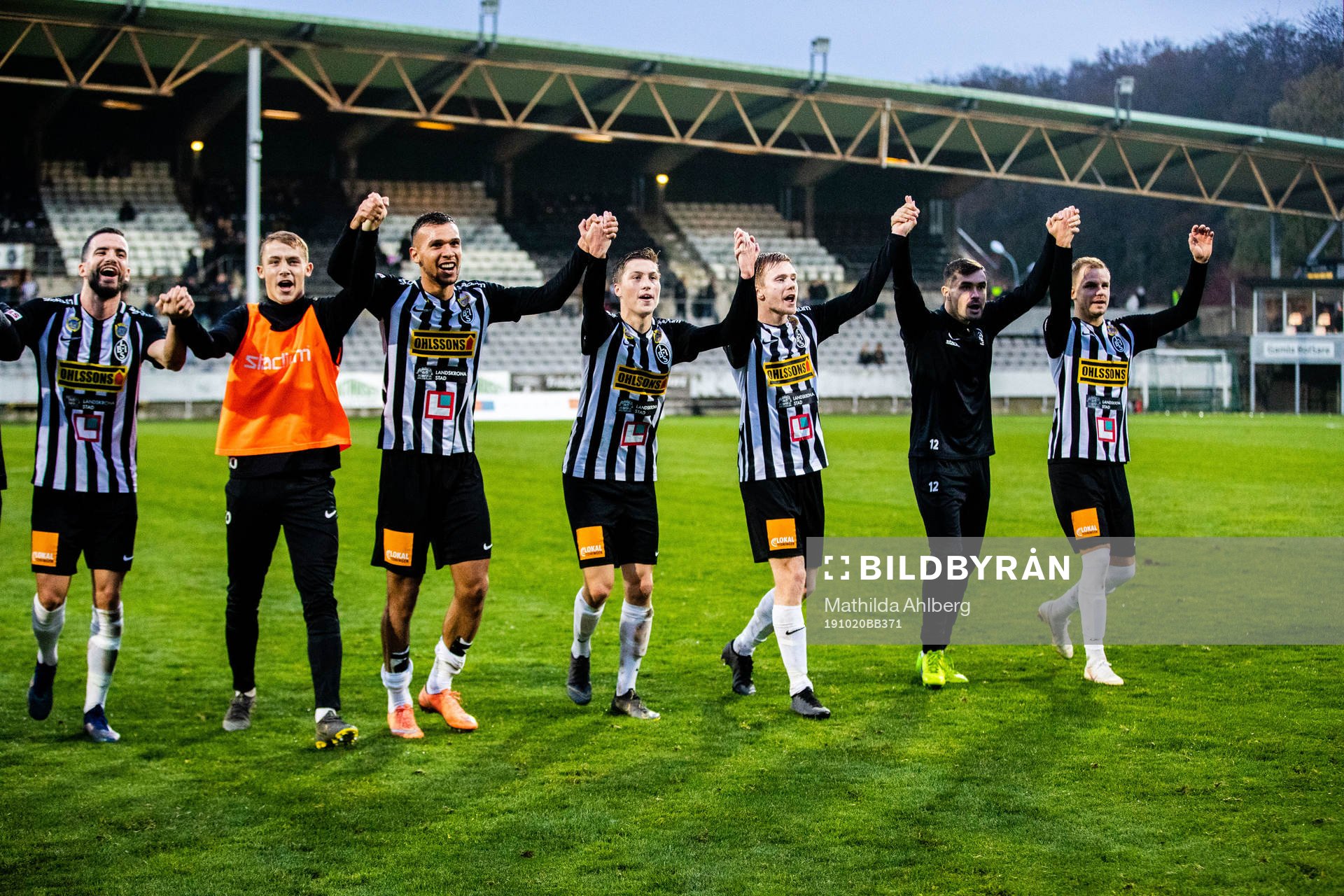 Landskronas spelare jublar