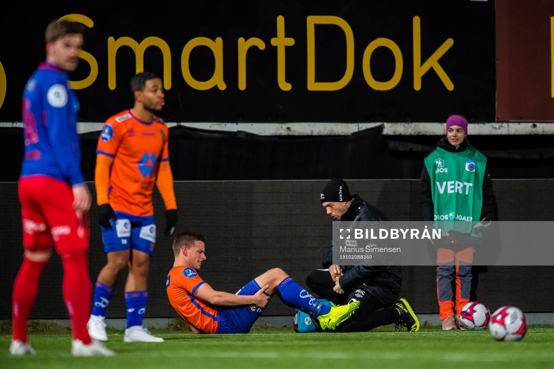 Jonas Grønner of Aalesund in pain