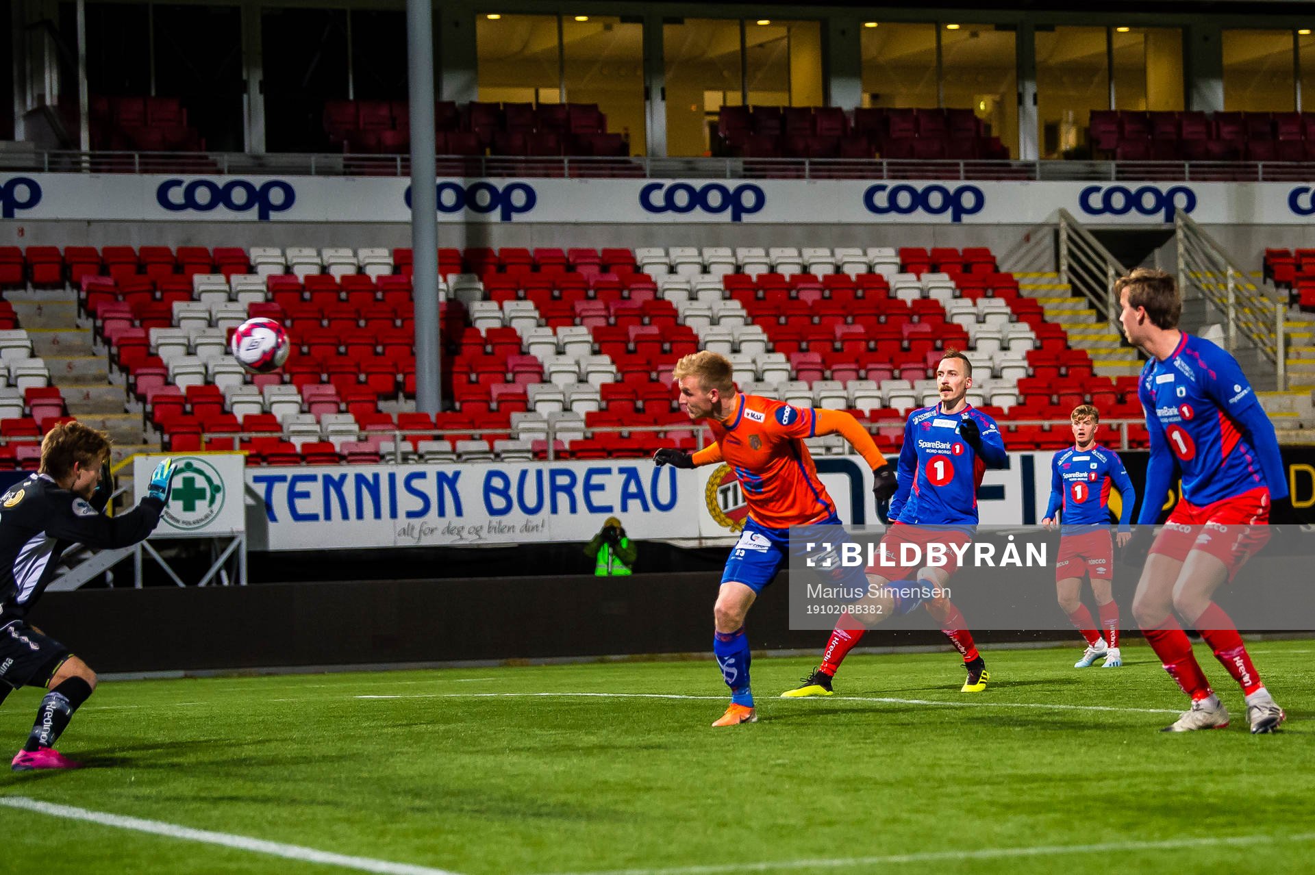Torbjørn Agdestein of Aalesund scores the 0-1 goal