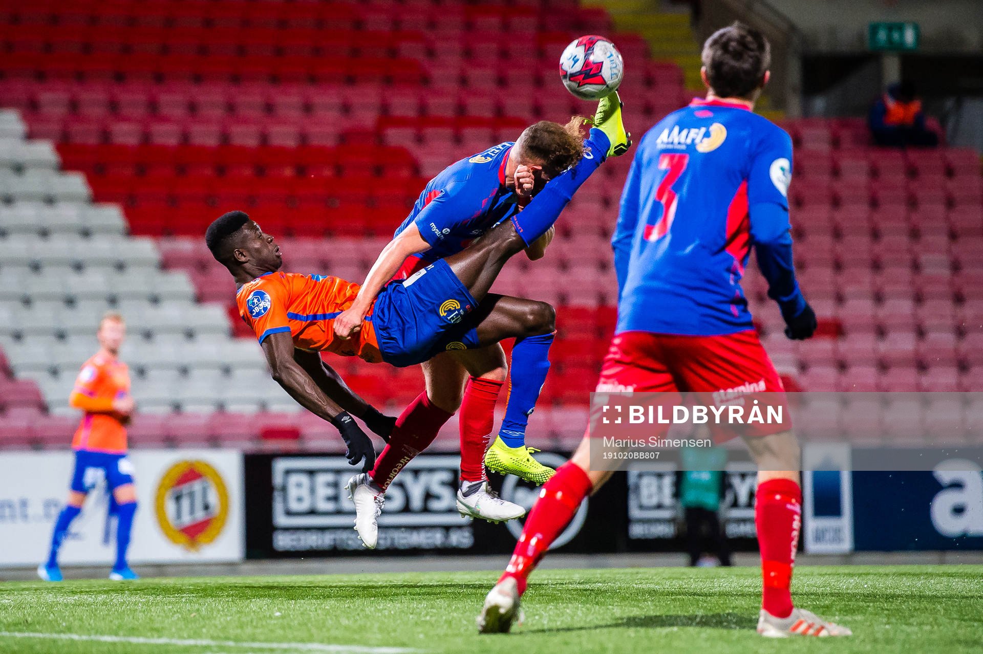 Pape Habib Gueye of Aalesund and Henrik Malde Breimyr of