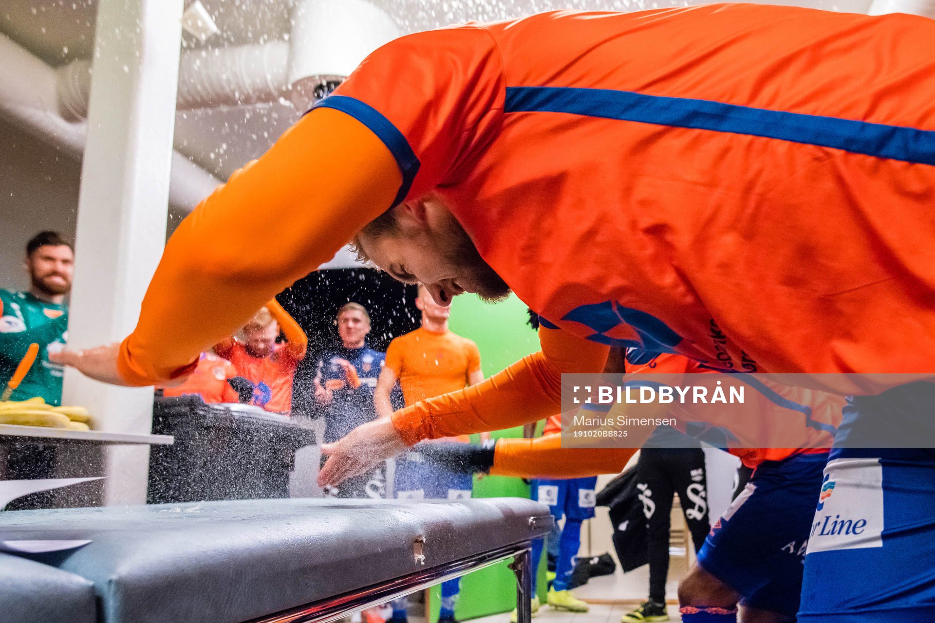 Oddbjørn Lie of Aalesund celebrates promotion to the