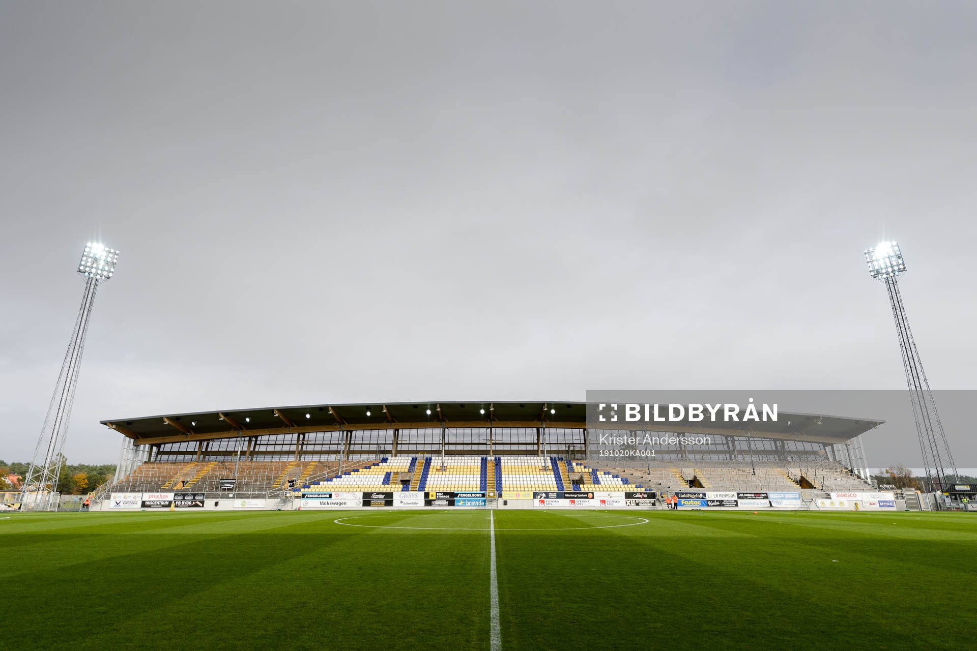 Falcon Alkoholfri Arena före fotbollsmatchen i Allsvenskan