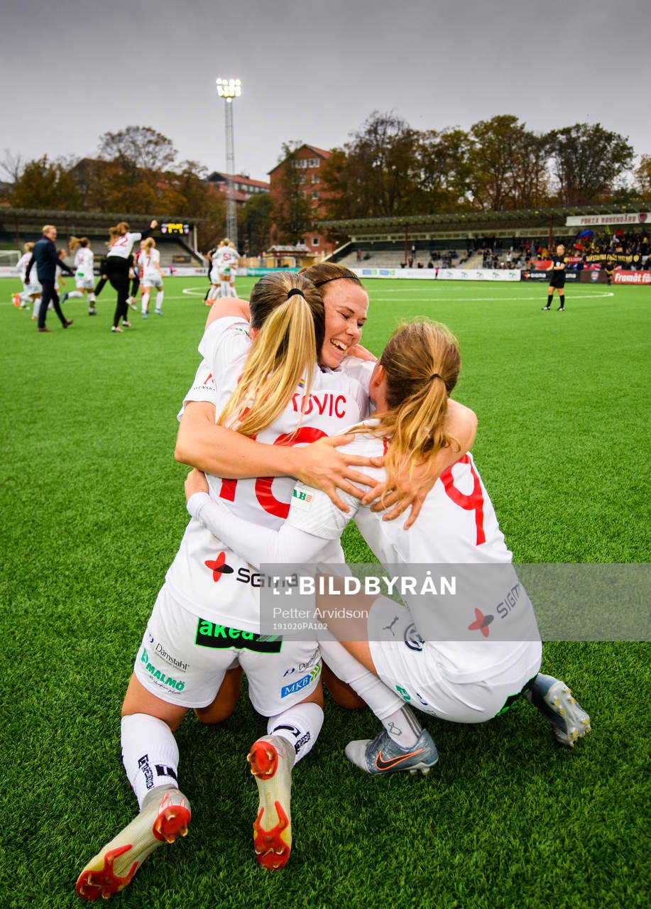 Rosengårds Jelena Cankovic, Jessica Samuelsson och Anna