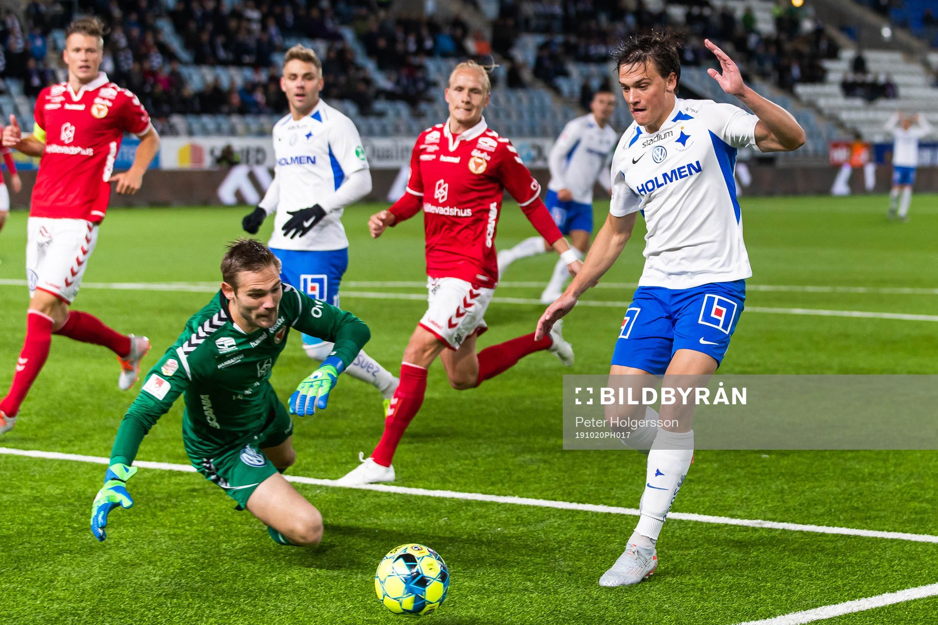 Kalmars målvakt Lucas Hägg-Johansson och Henrik Löfkvist