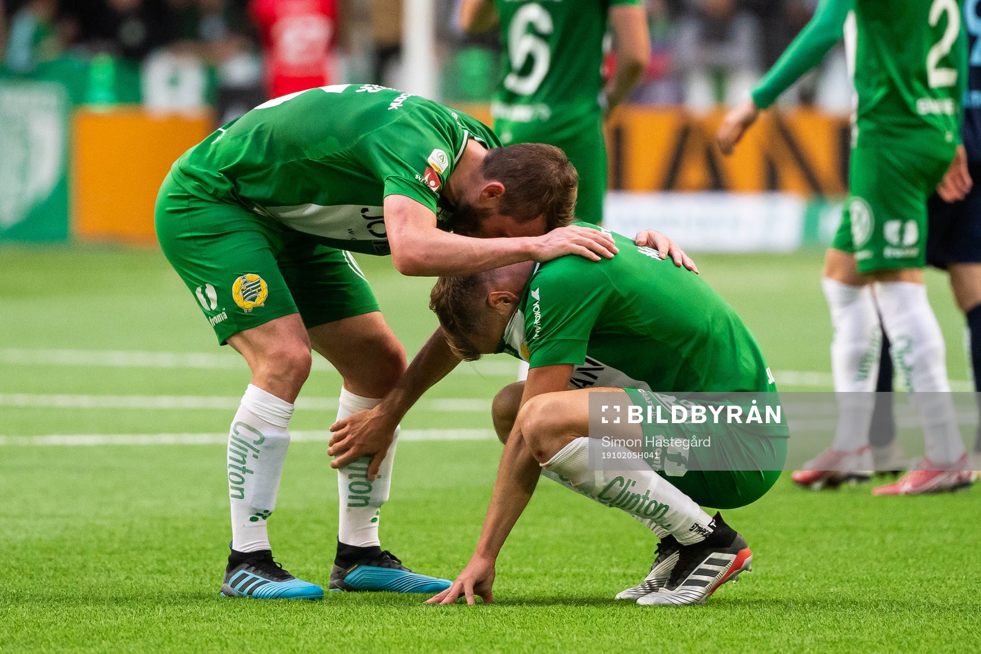 Hammarbys Mads Fenger Nielsen och Richard Magyar jublar