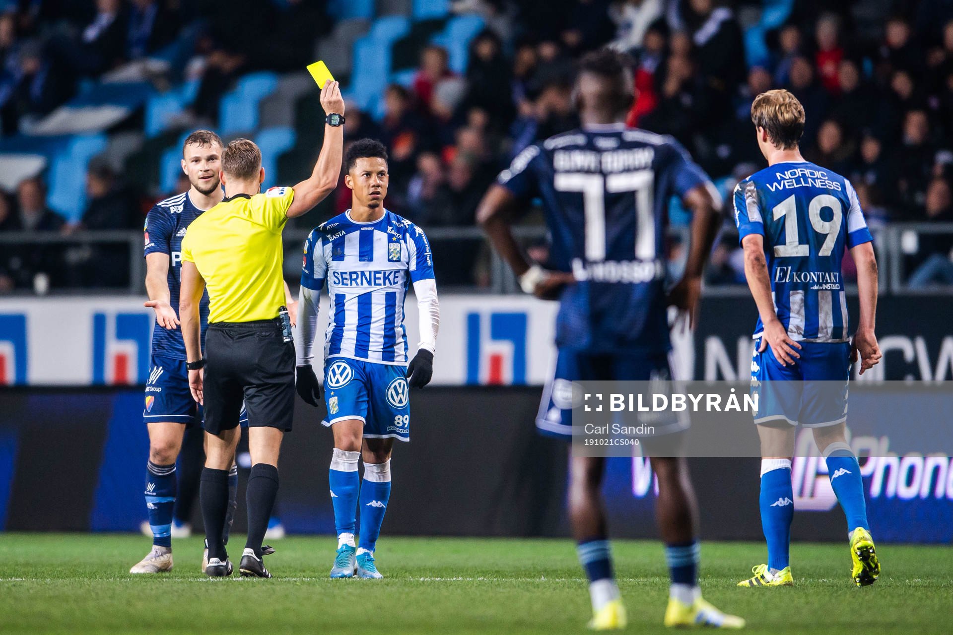 IFK Göteborgs Tobias Sana tilldelas en varning