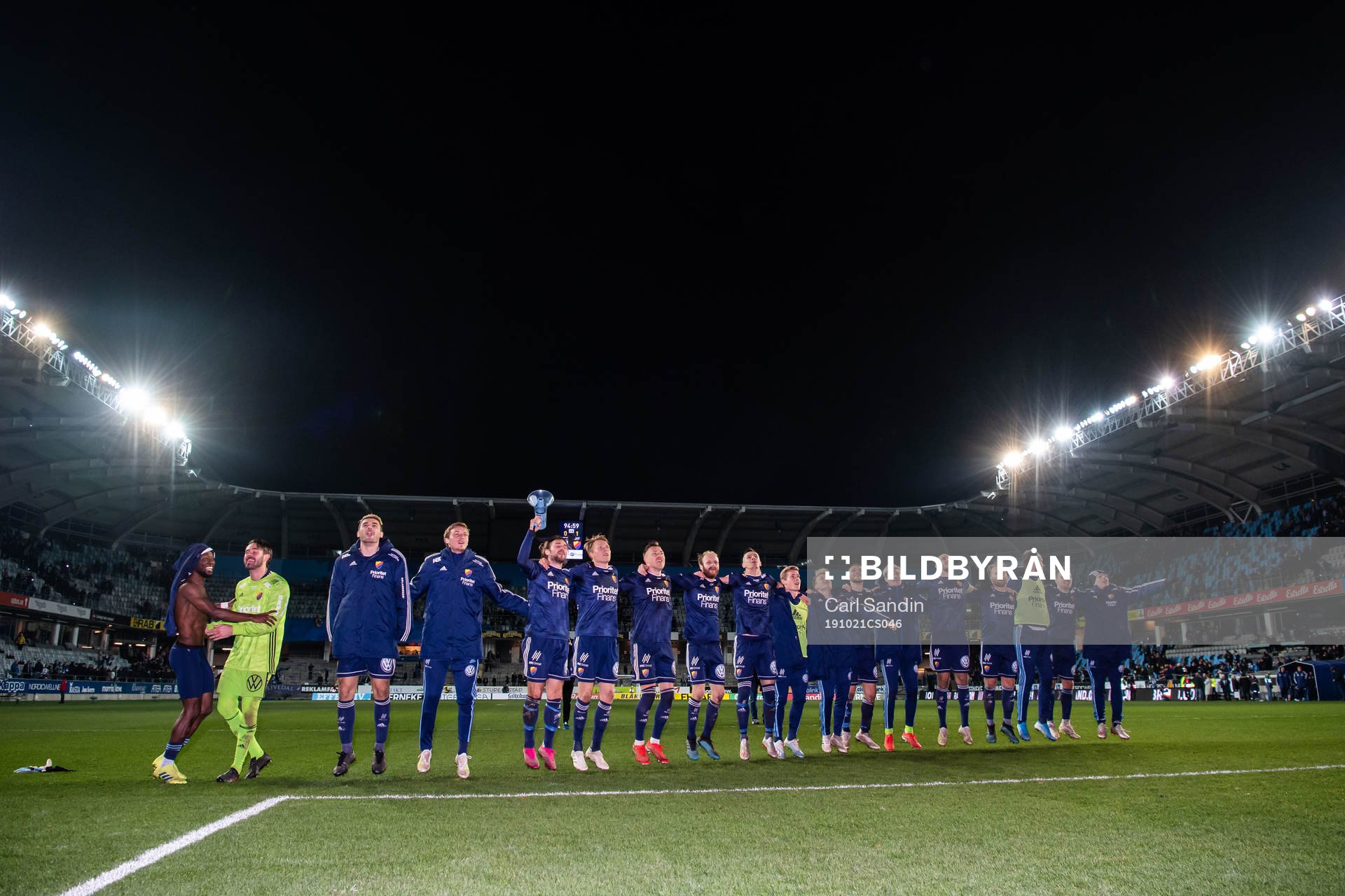 Djurgårdens spelare jublar