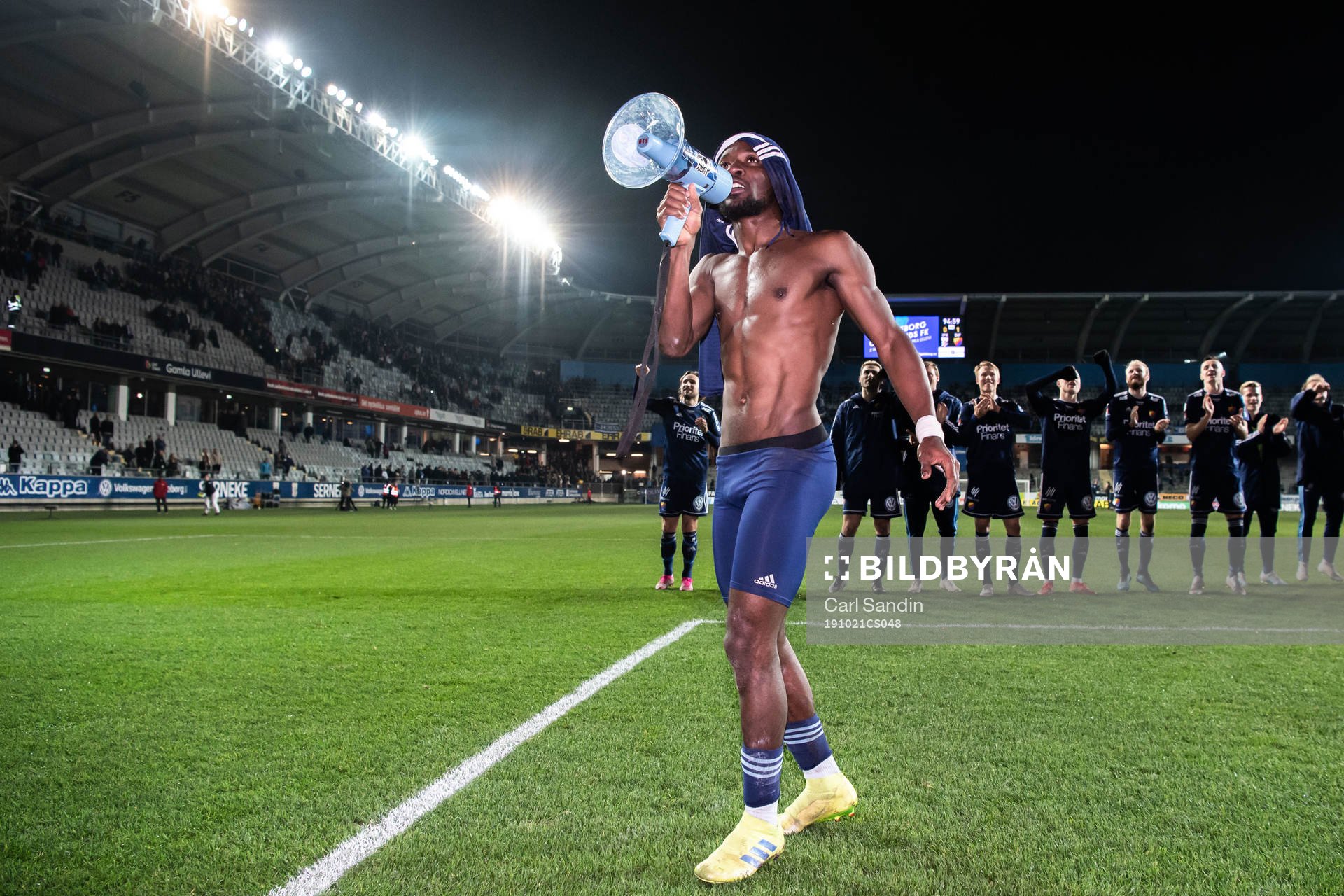 Djurgårdens Mohamed Buya Turay jublar