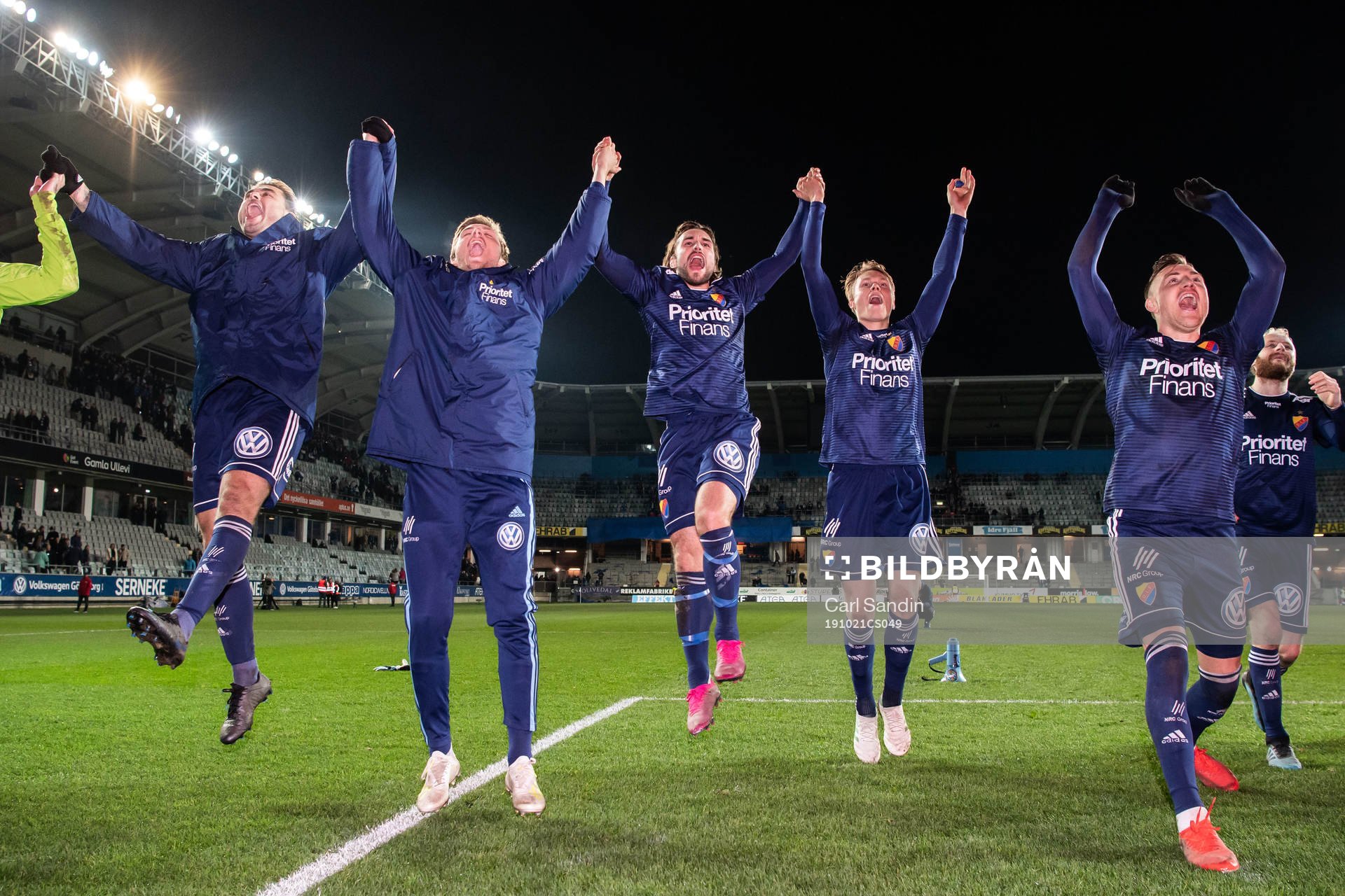 Djurgårdens spelare jublar