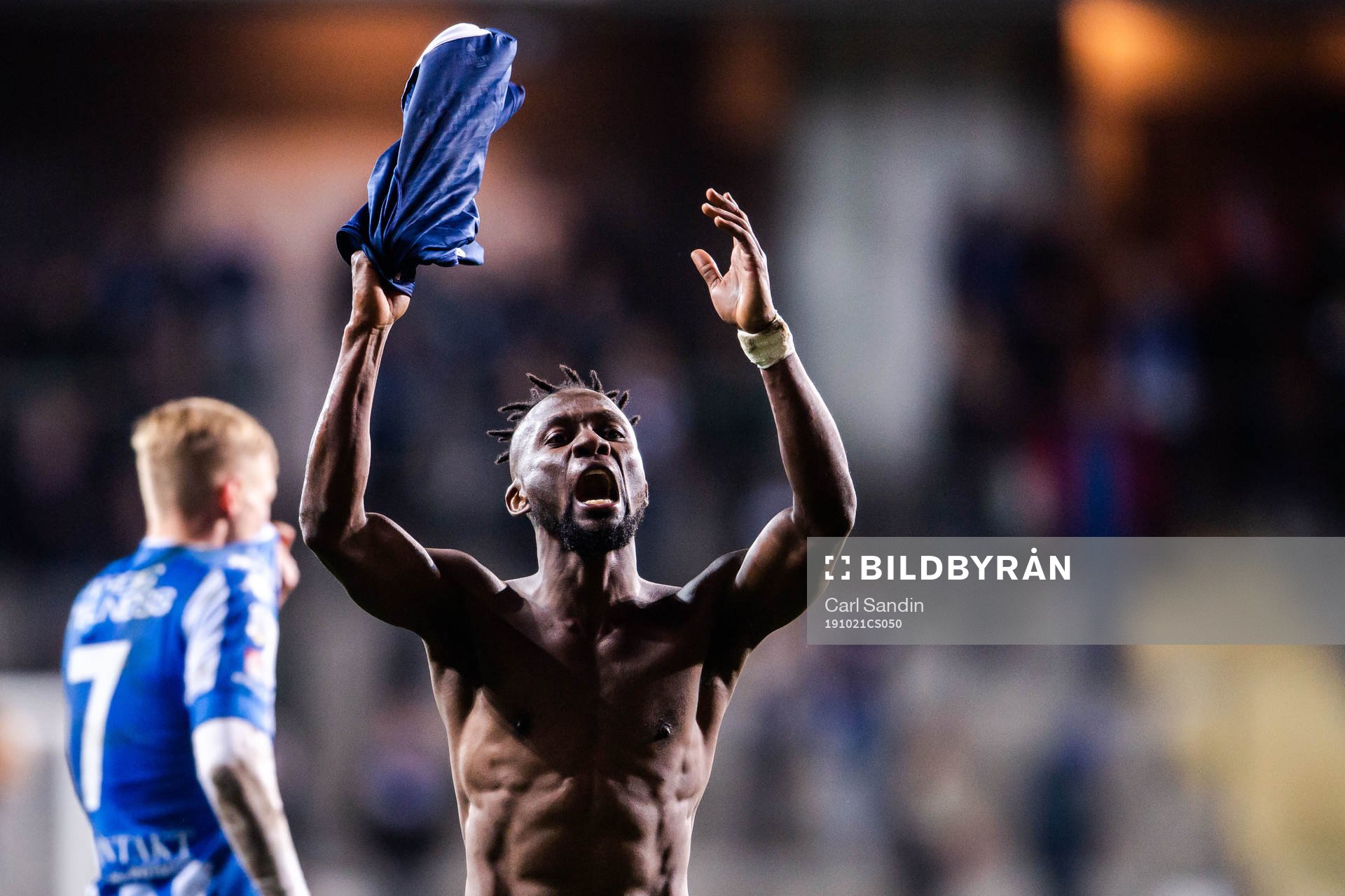 Djurgårdens Mohamed Buya Turay jublar