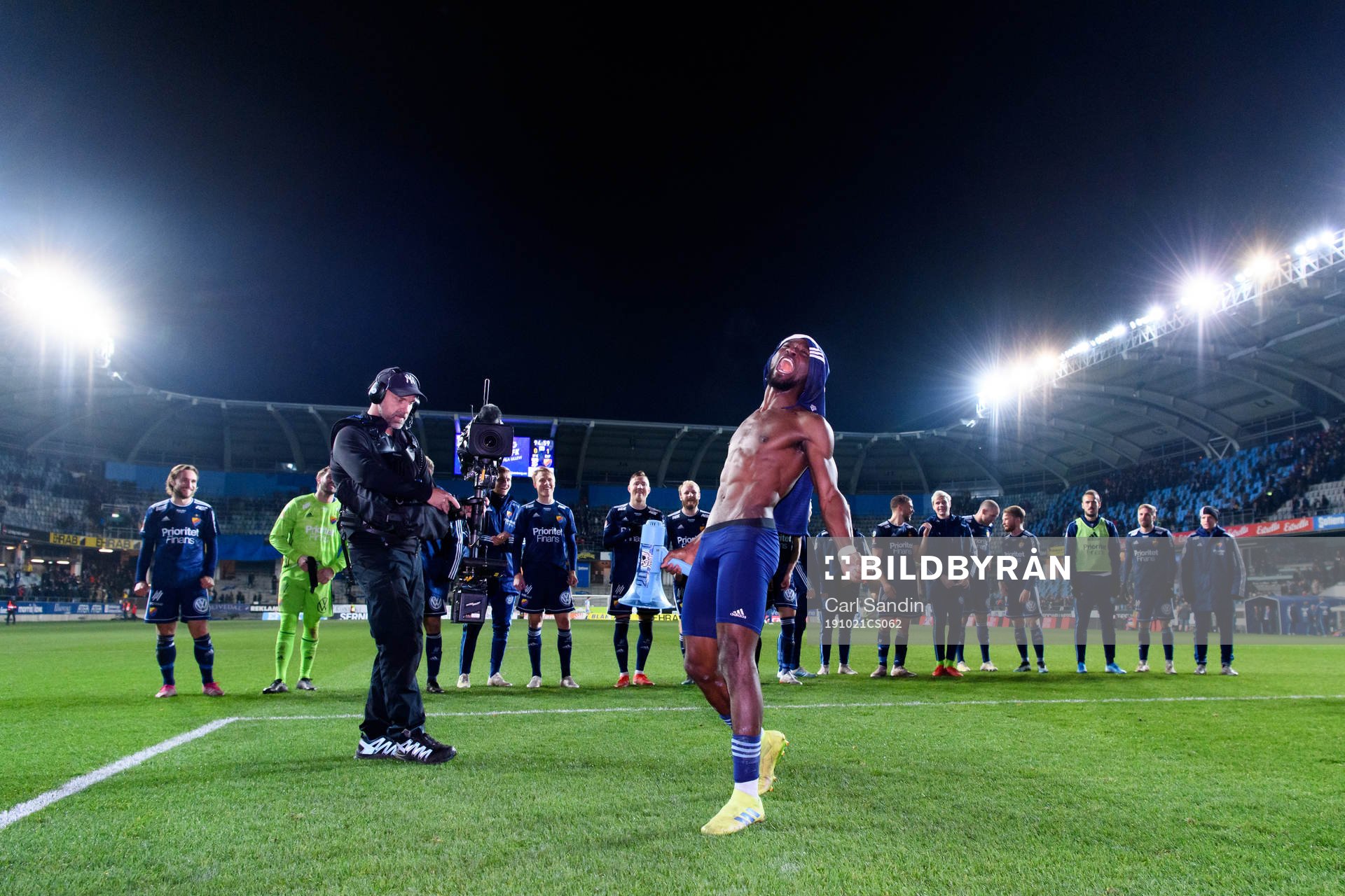 Djurgårdens Mohamed Buya Turay jublar