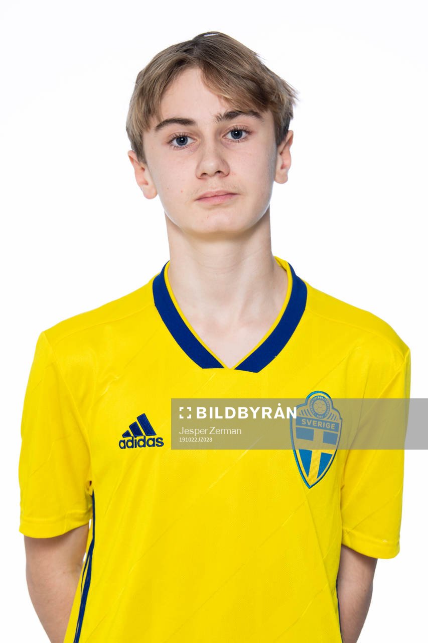 Arvid Jerkgård i P15-landslaget poserar för porträtt den 22 oktober 2019 i Stockholm.
