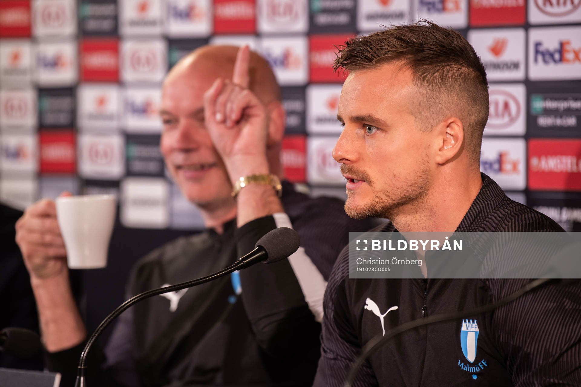 Uwe Rösler, head coach and Eric Larsson of Malmö FF